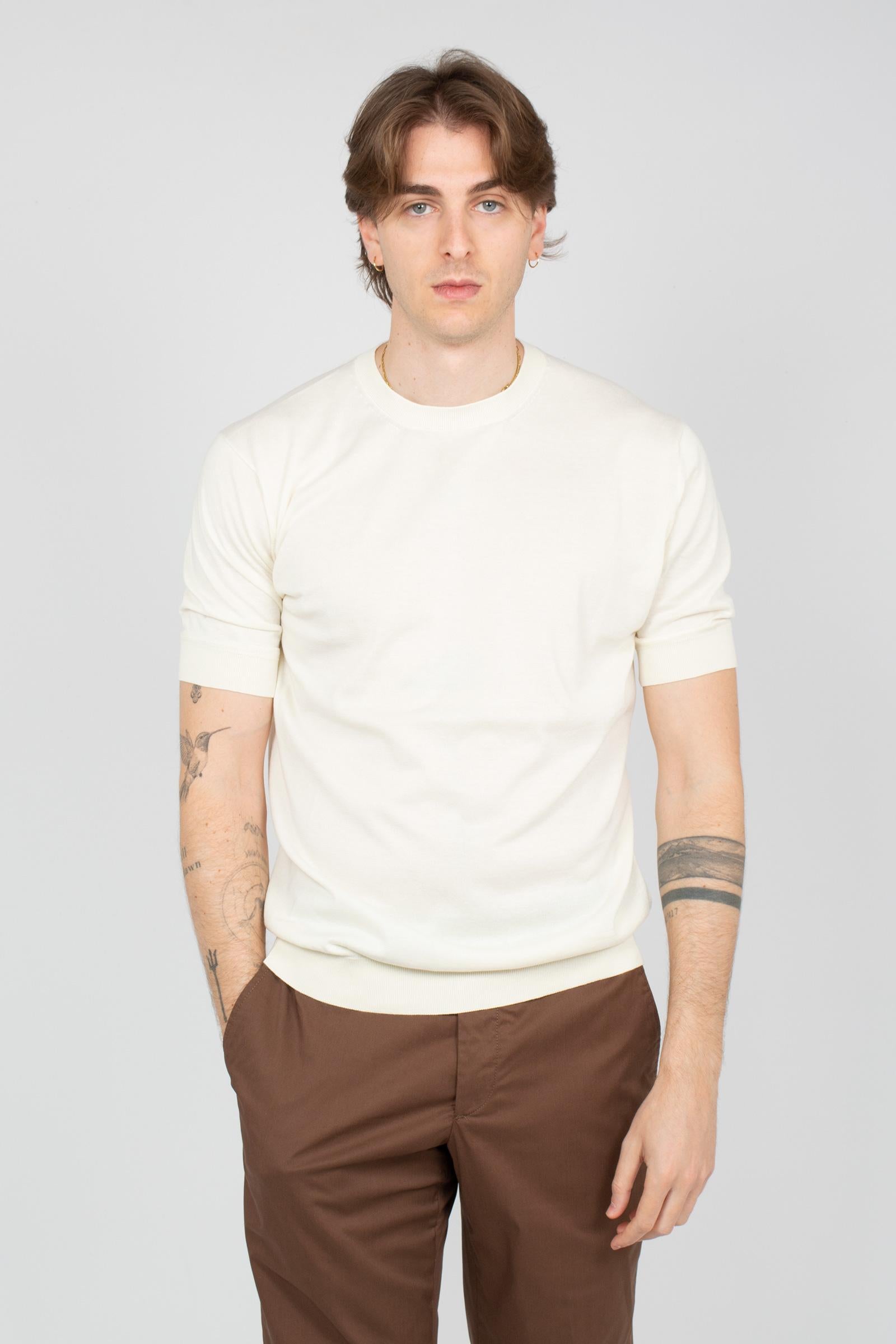 t-shirt in filo di cotone TL4SGM100NTS 60MGU0015 PT TORINO 