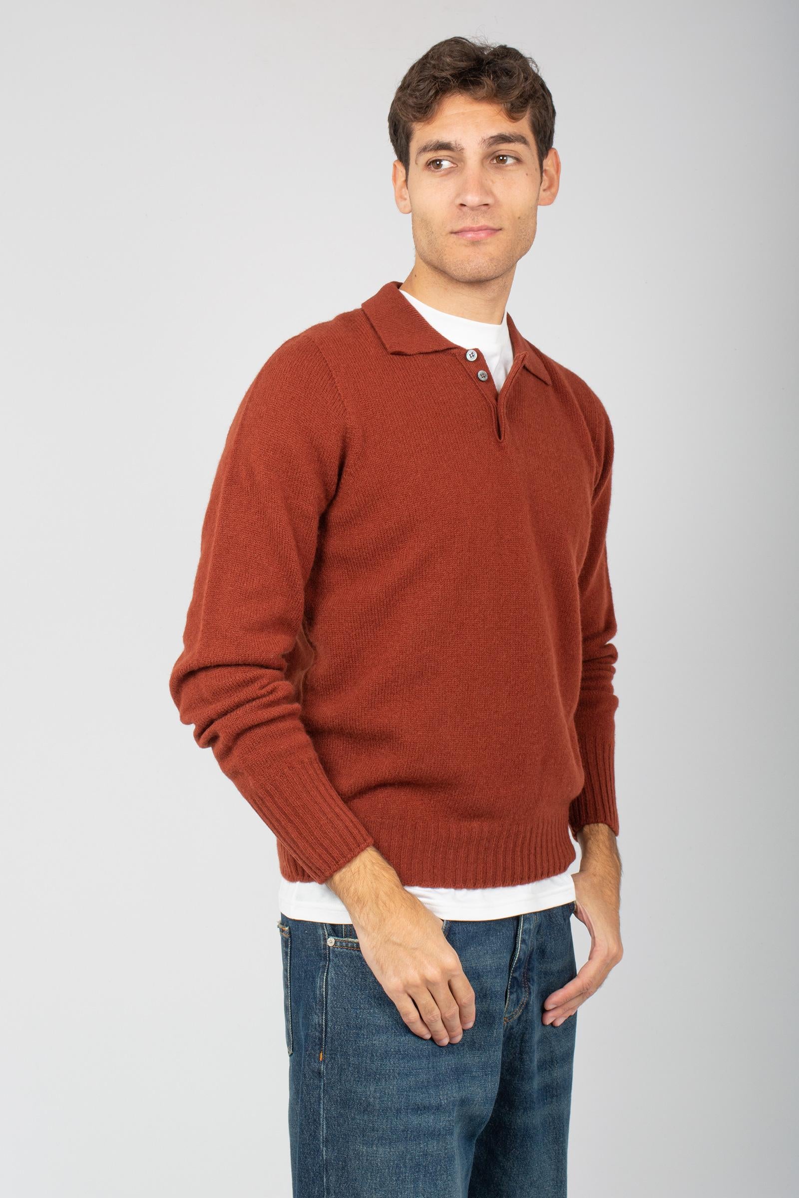 polo rasata in lambswool D4W145L 379 DRUMOHR 