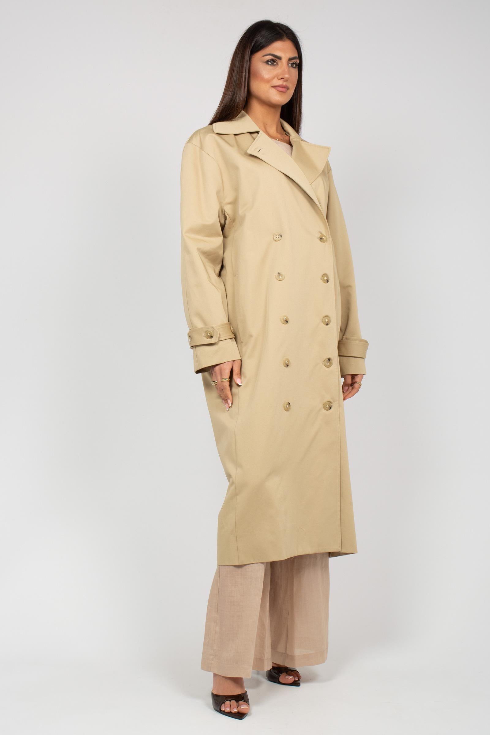 trench oversize in cotone M1AB0022 BEIGE SOLOTRE 