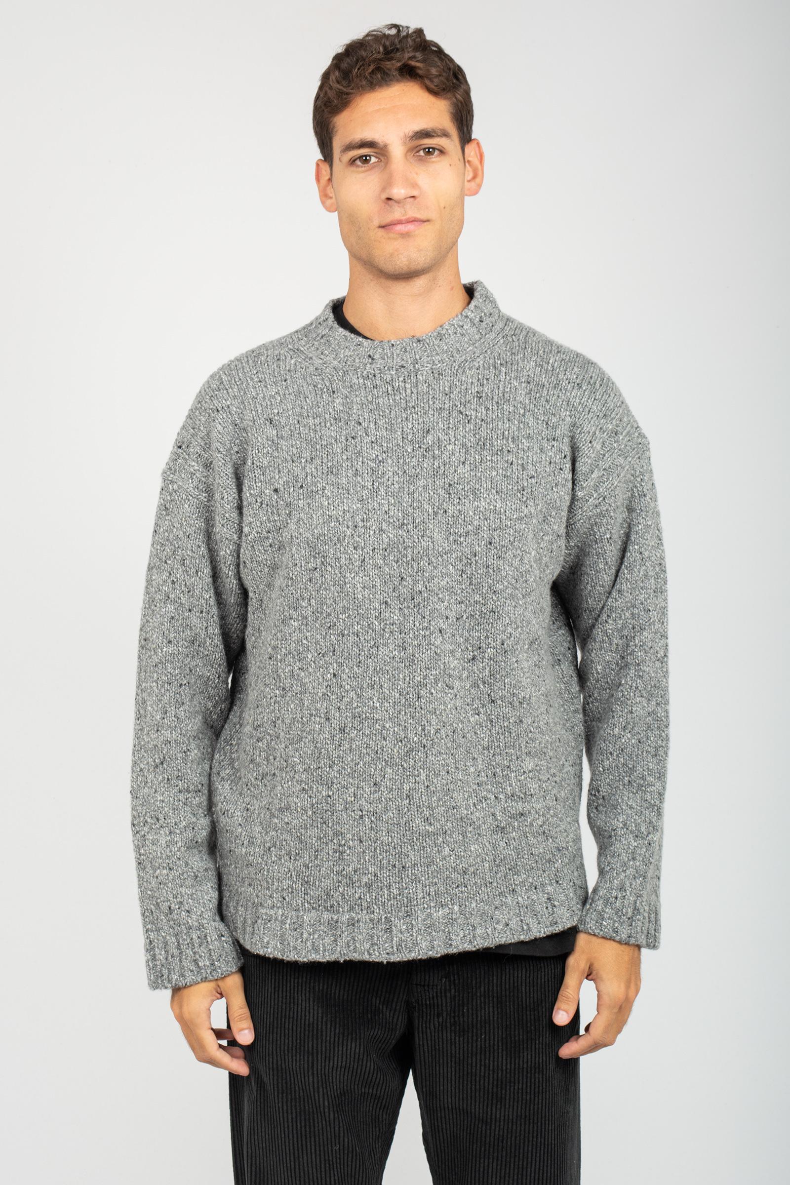 girocollo in lana melange B9F0028 ALLUMINIO AMARANTO 