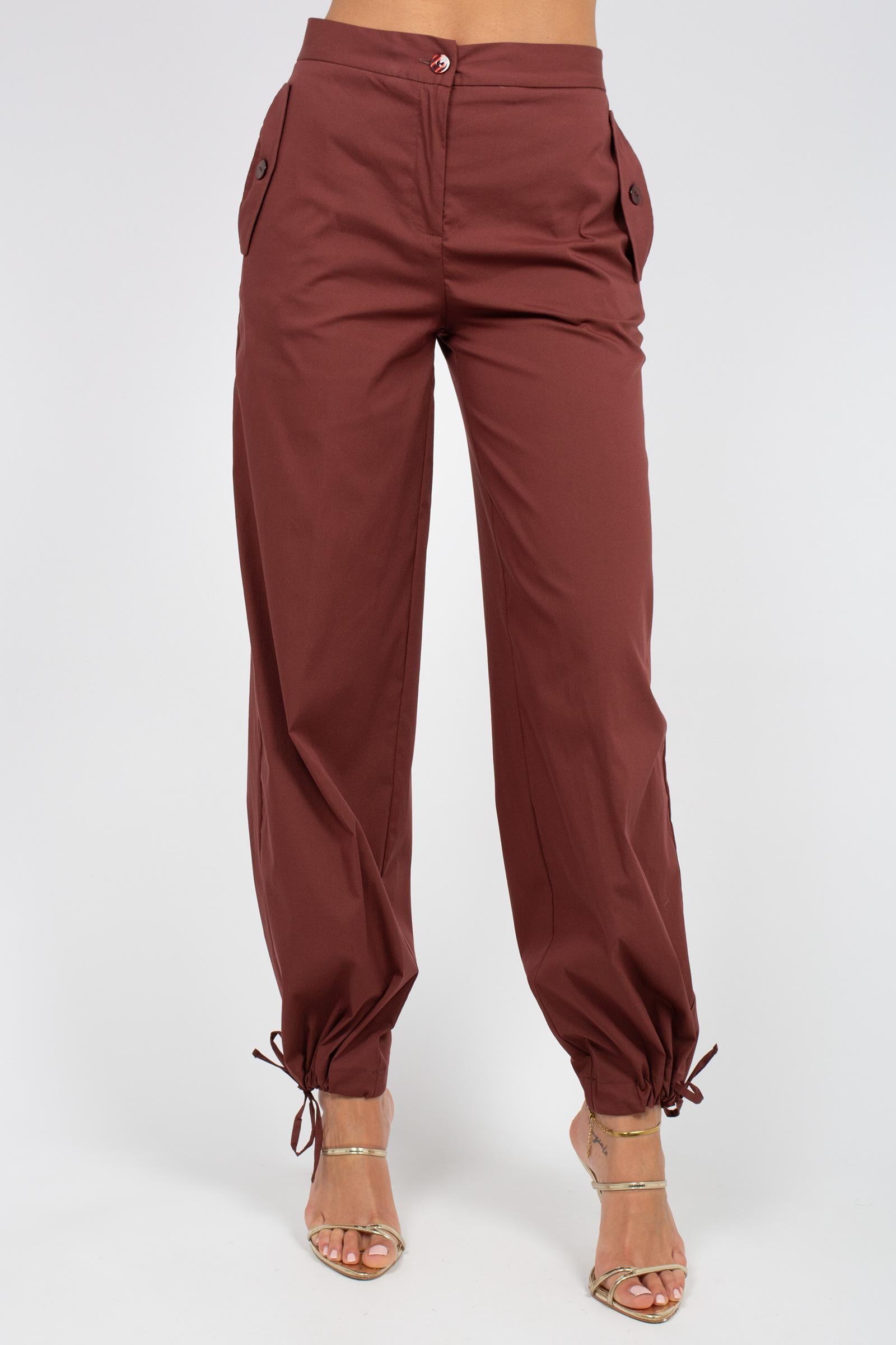 pantalone in misto cotone stretch SS2256128 217 ANNA SERAVALLI 