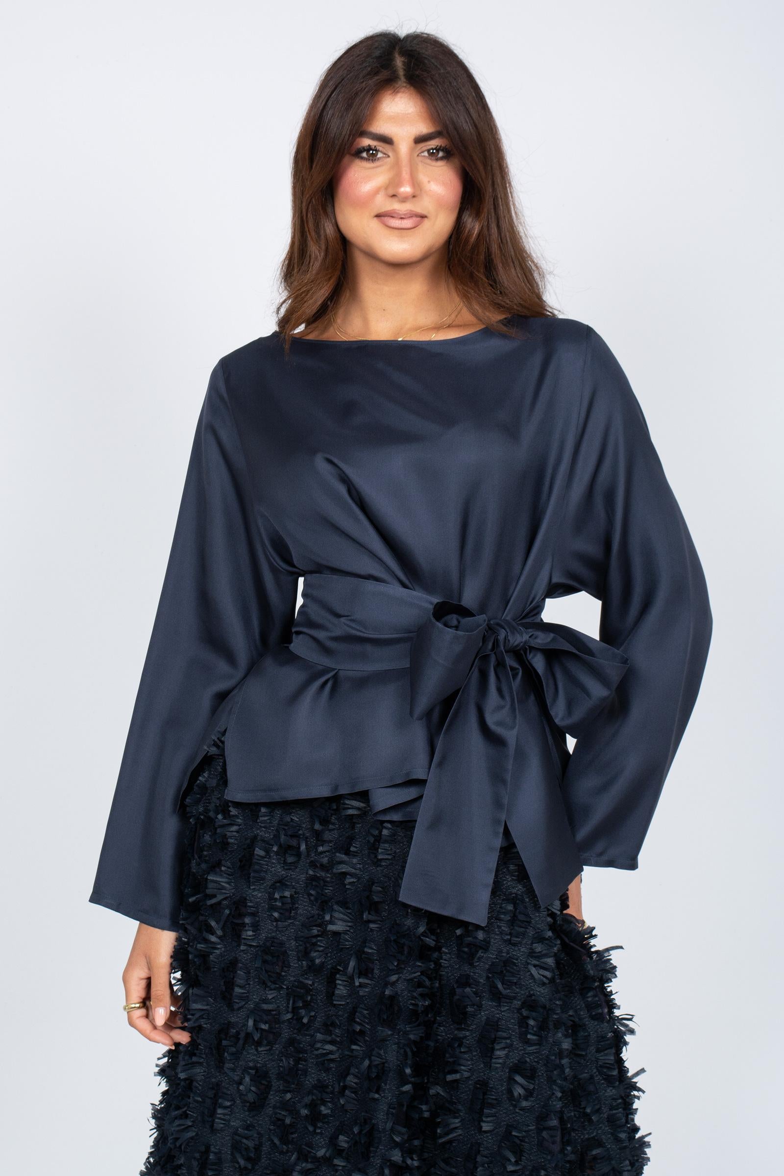 blusa in seta stretch 26SMCC34726SSE228 89001 MAISON COGO 