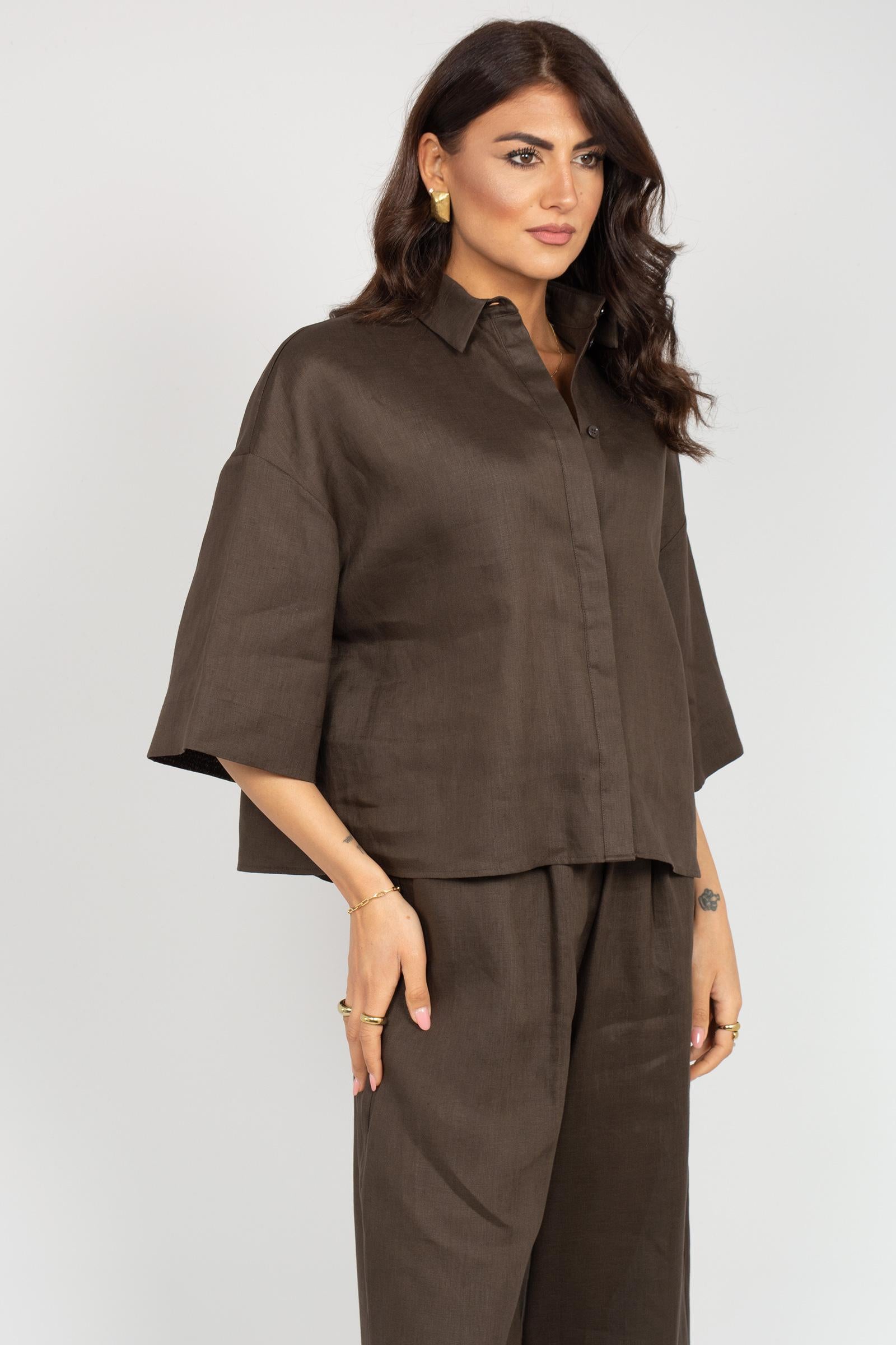 camicia in lino 'rito' 2616111038600 006 MM - MAX MARA 