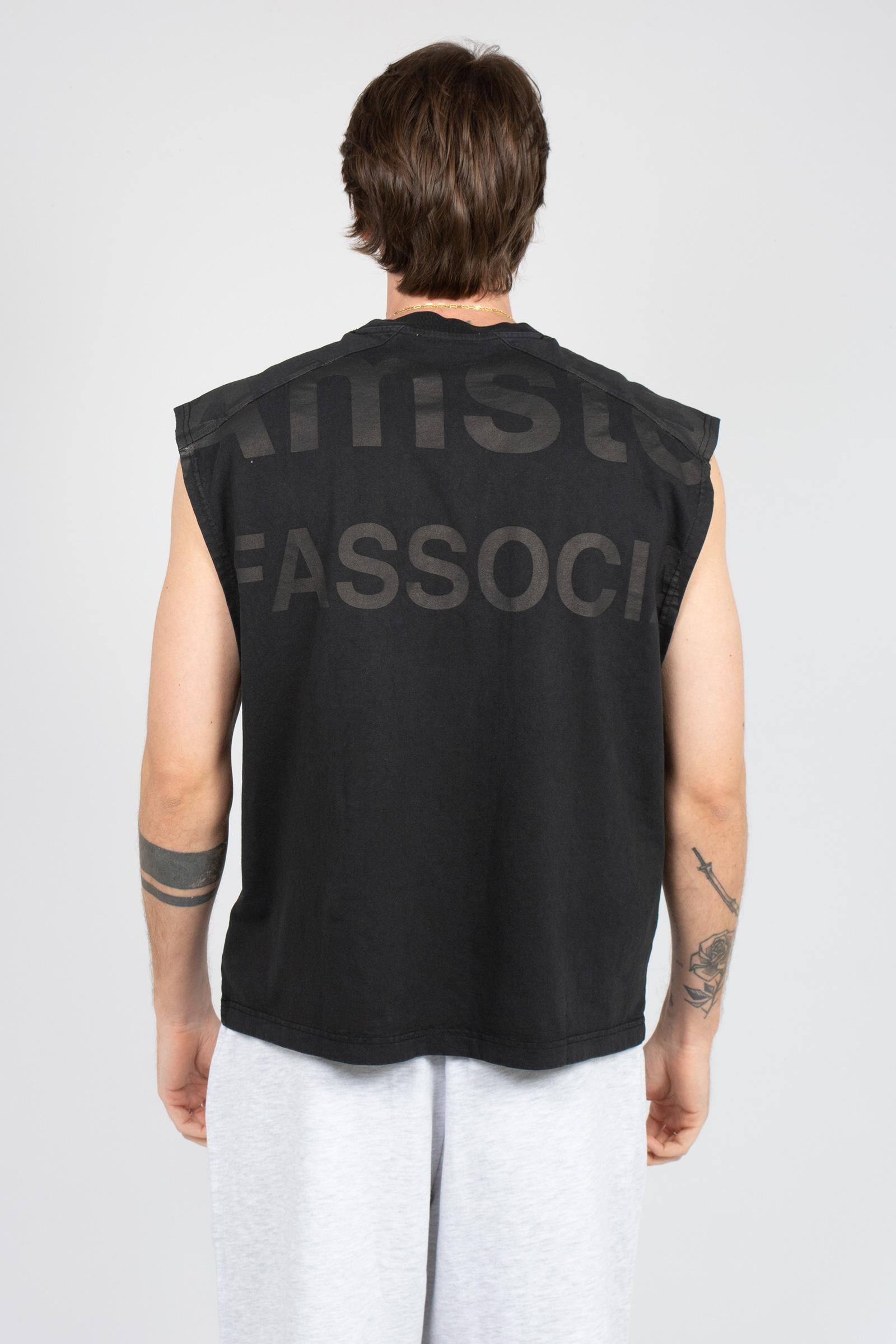 t-shirt sleeveless in cotone 26011620001 BLK NEW AMSTERDAM 