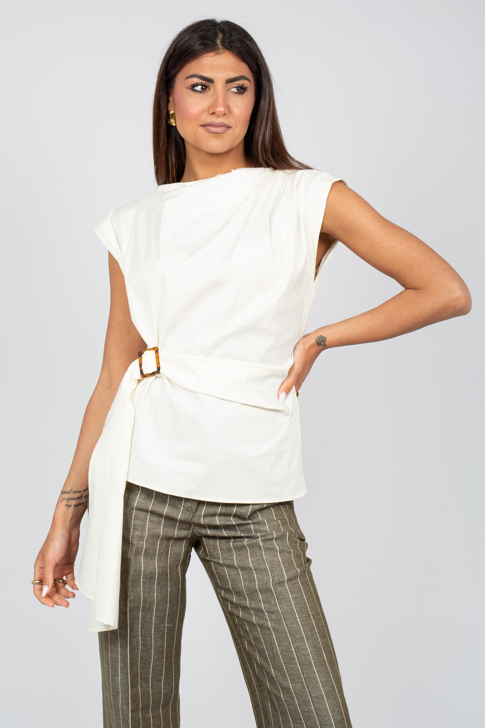 blusa in cotone 'supremo' SUPREMO 001 MARELLA 