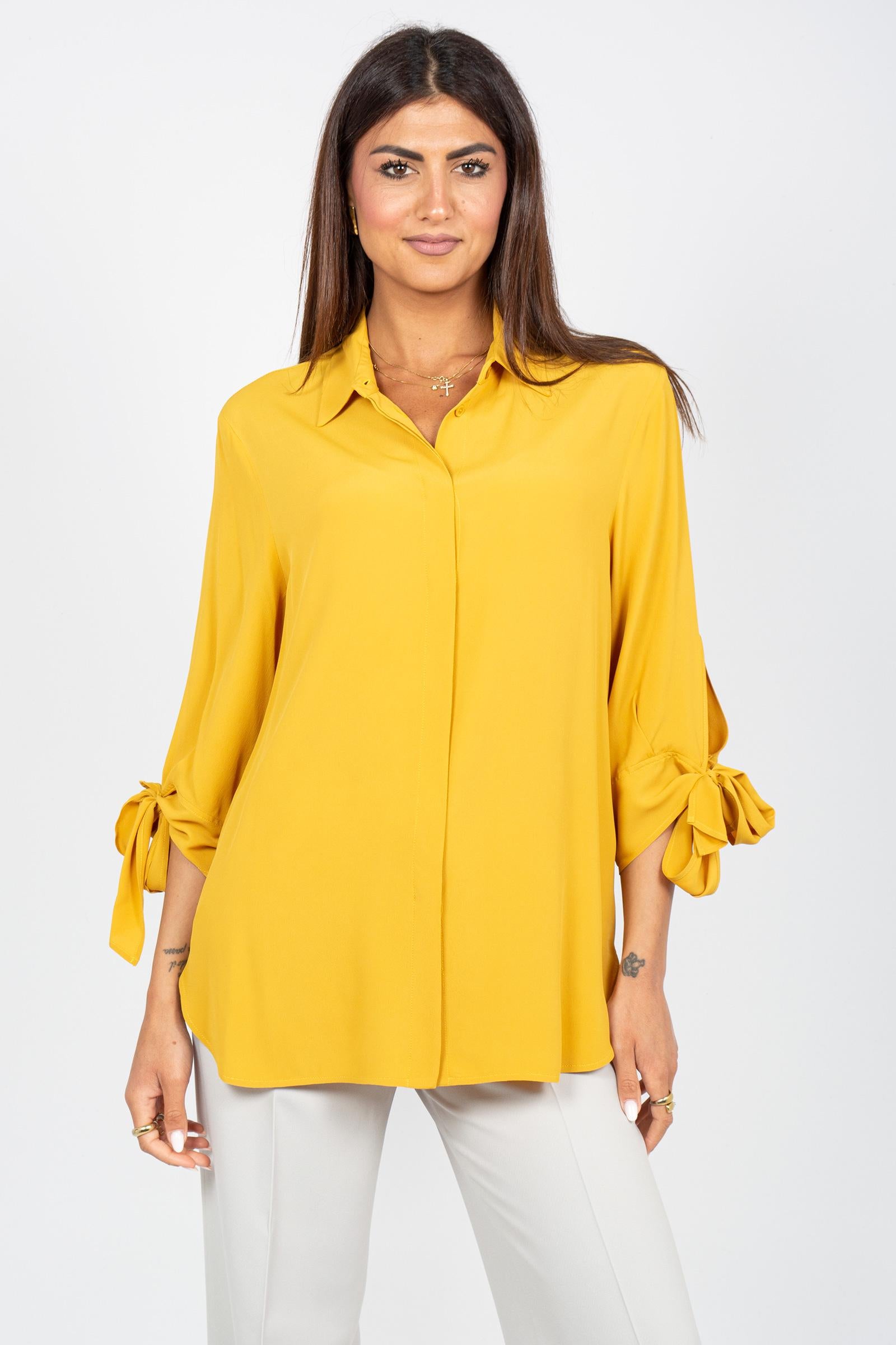 blusa in misto seta 'brittani' S6SU12 B20 SEMICOUTURE 