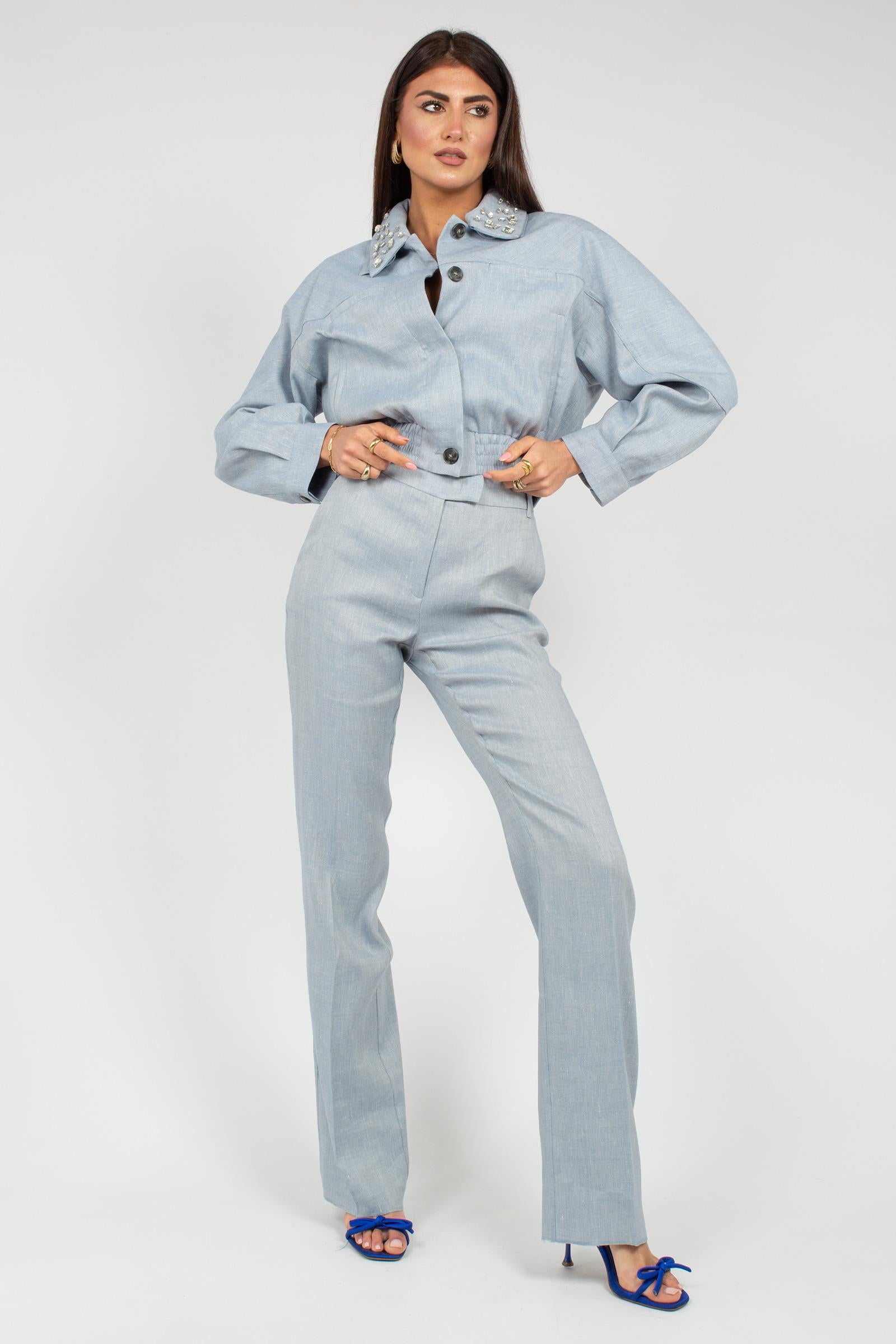 pantalone in misto lino e viscosa 'tartina' TARTINA 003 MARELLA 