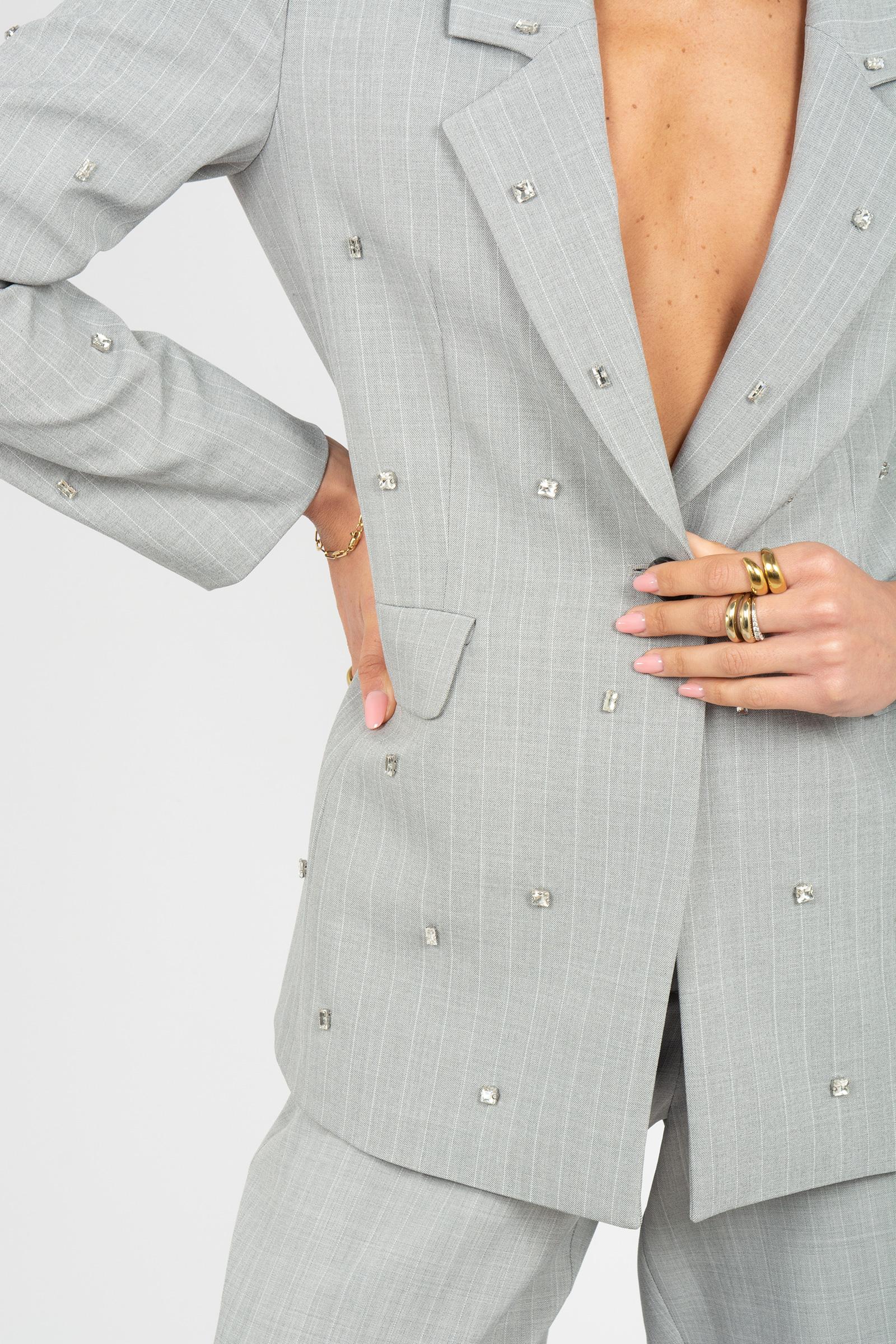 giacca gessata con applicazioni 'passo' PASSO 001 MARELLA 