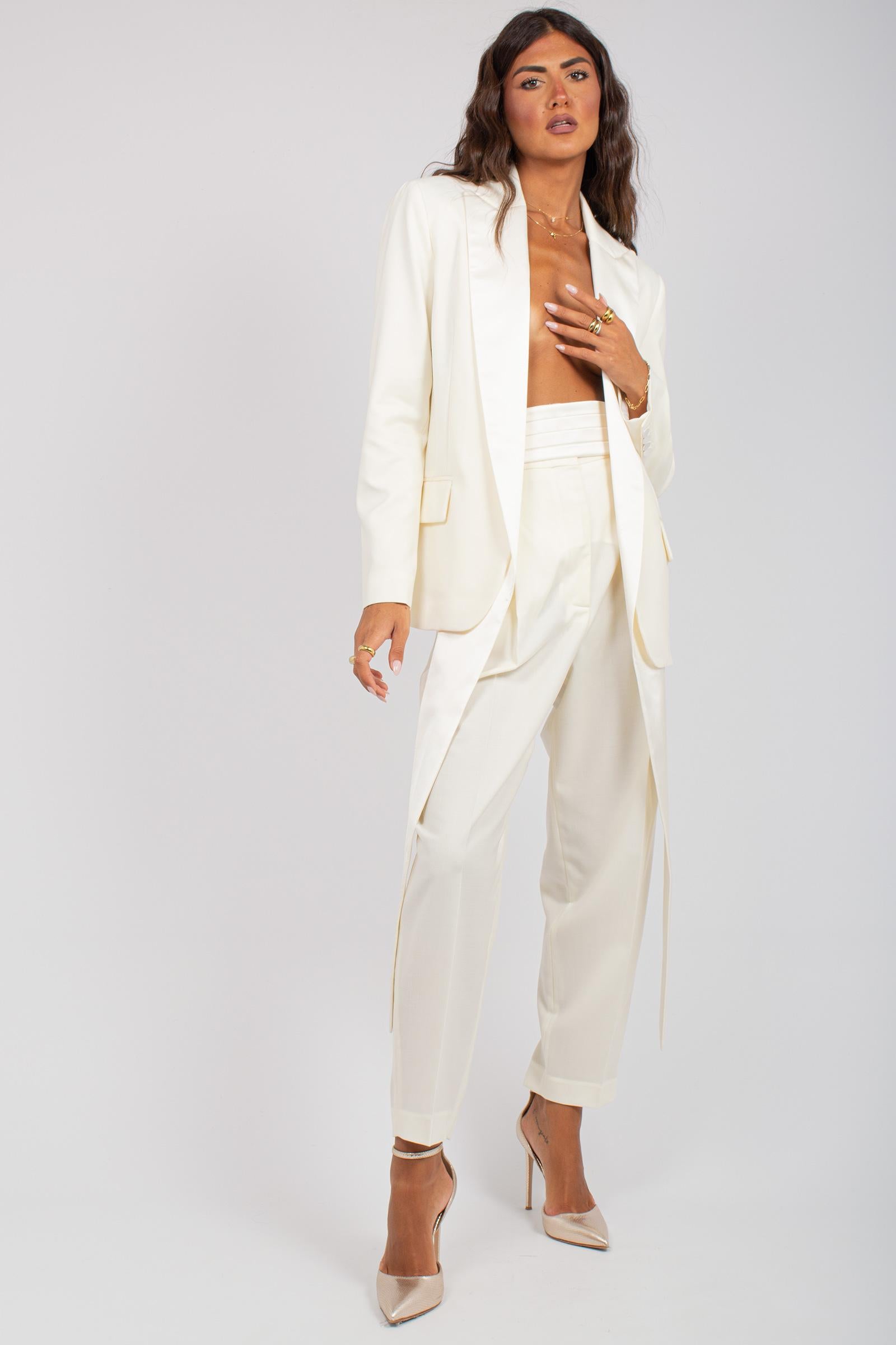 pantalone in fresco lana 'salome' E5WH05 A07 ERIKA CAVALLINI 