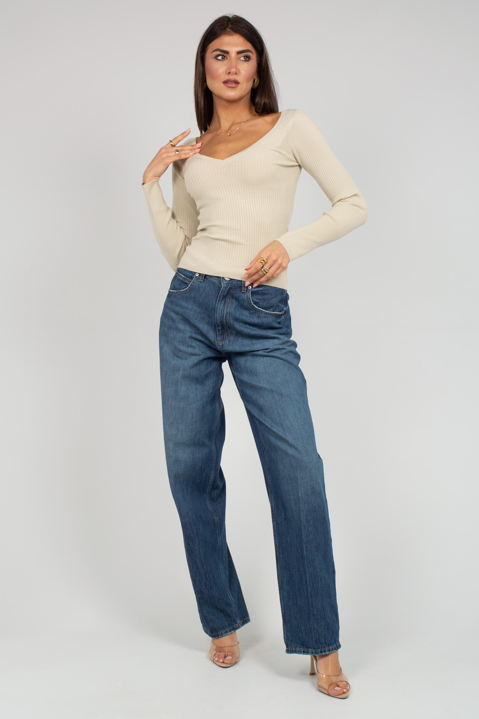 scollo v a costine 'salice' 2616361087600 001 MM - MAX MARA 