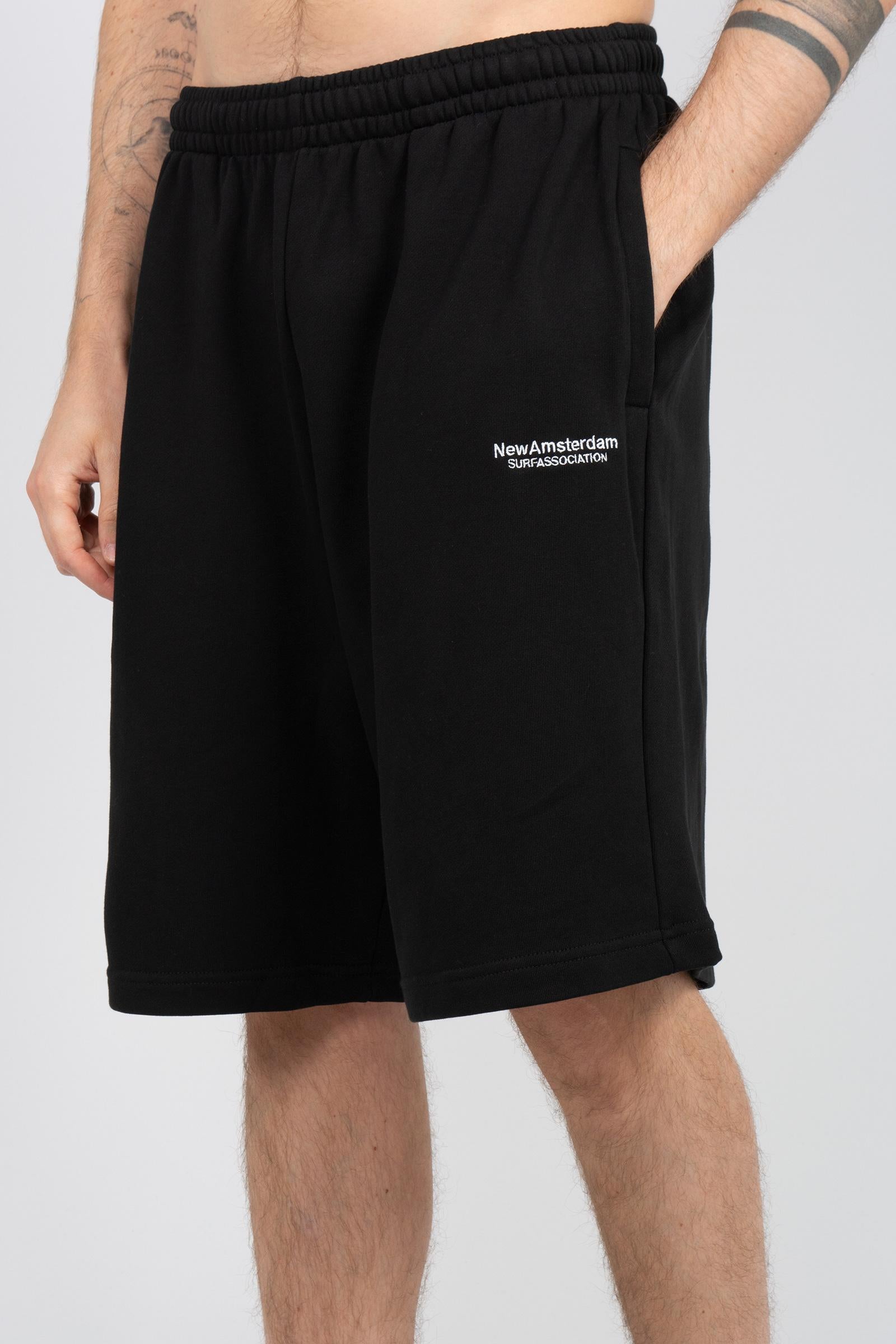 short in felpa con logo 2601049003 BLK NEW AMSTERDAM 