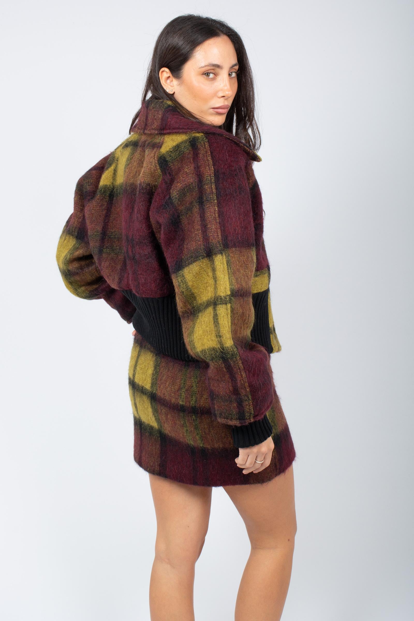 giacca tartan in misto mohair 253F60008 36 ROBERTO COLLINA 