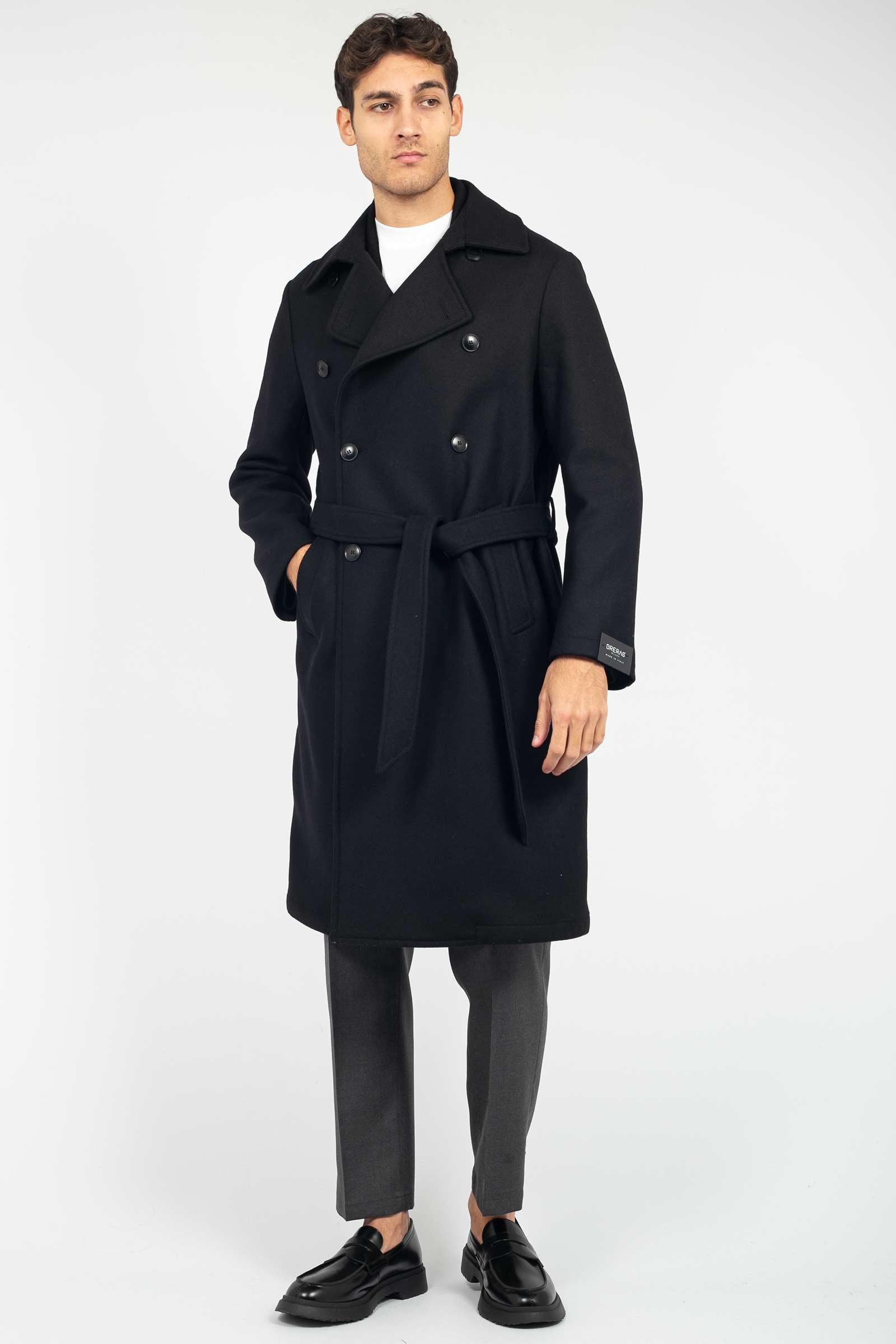 cappotto doppio petto over in panno di lana A4PORTOC200 3 BRERAS 