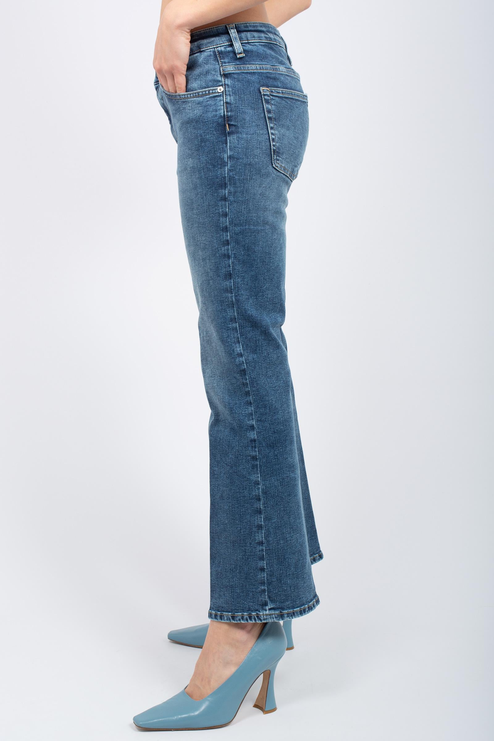 denim flare cropped 'kim' C1VPKMZ0 OA3030MM92 PT TORINO DENIM 