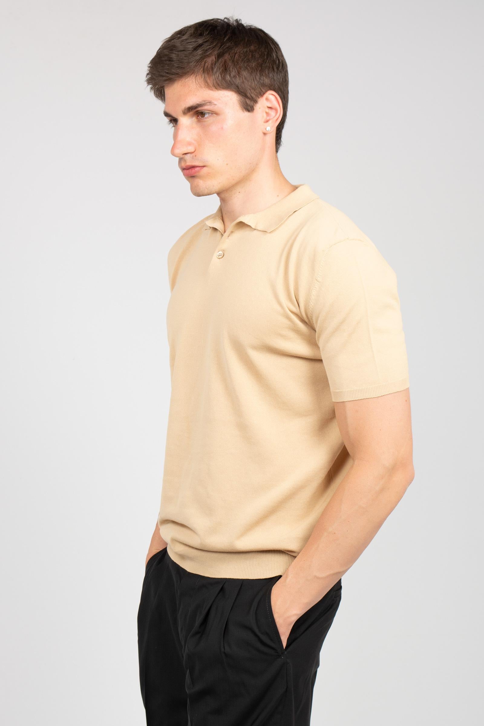 polo in cotone B9AB0051 MANDORLA AMARANTO 