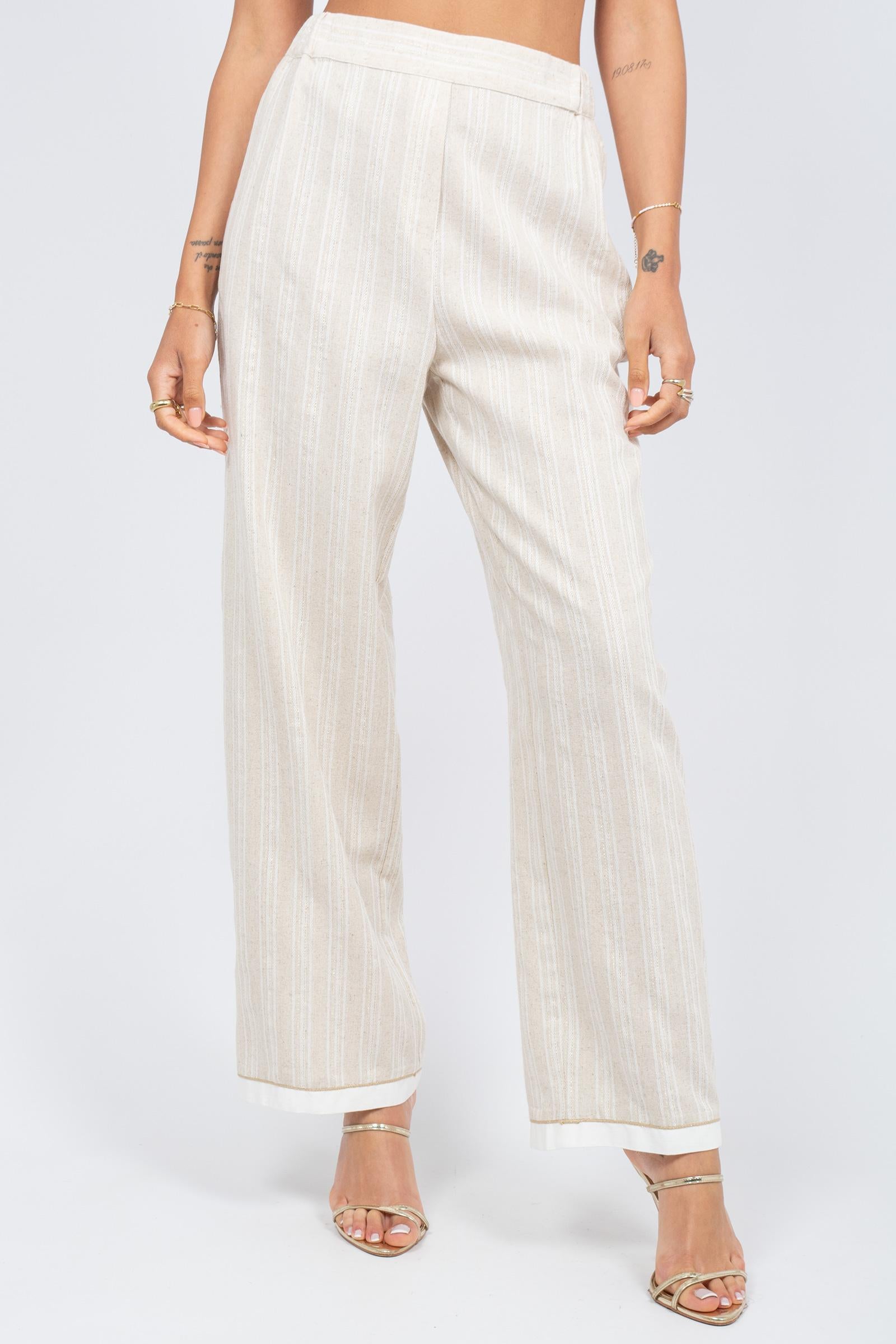 pantalone in lino metal SS260433138 115 PUROTATTO 