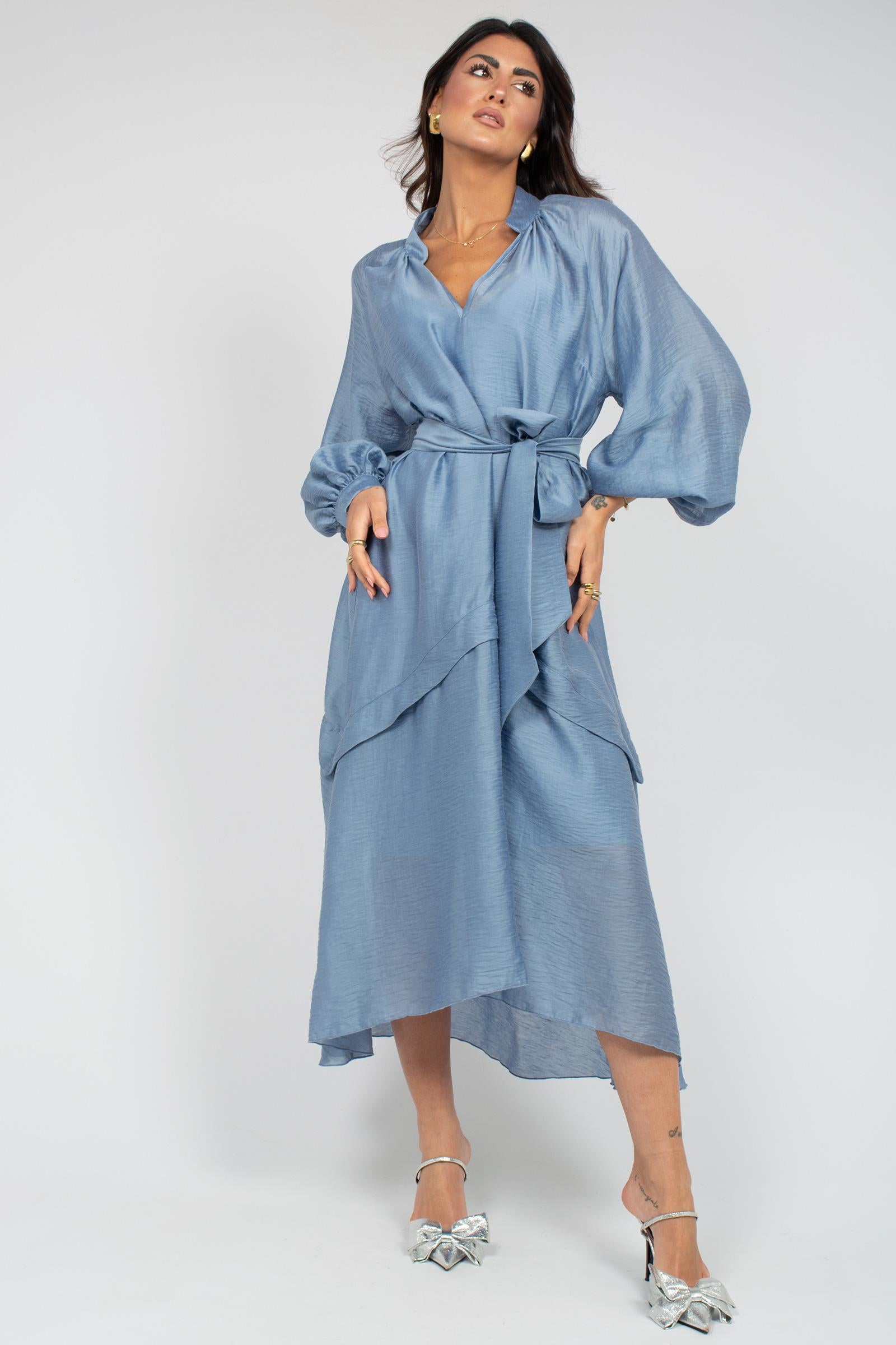 abito lungo in viscosa VARSAIL385 1383 HANAMI D'OR 