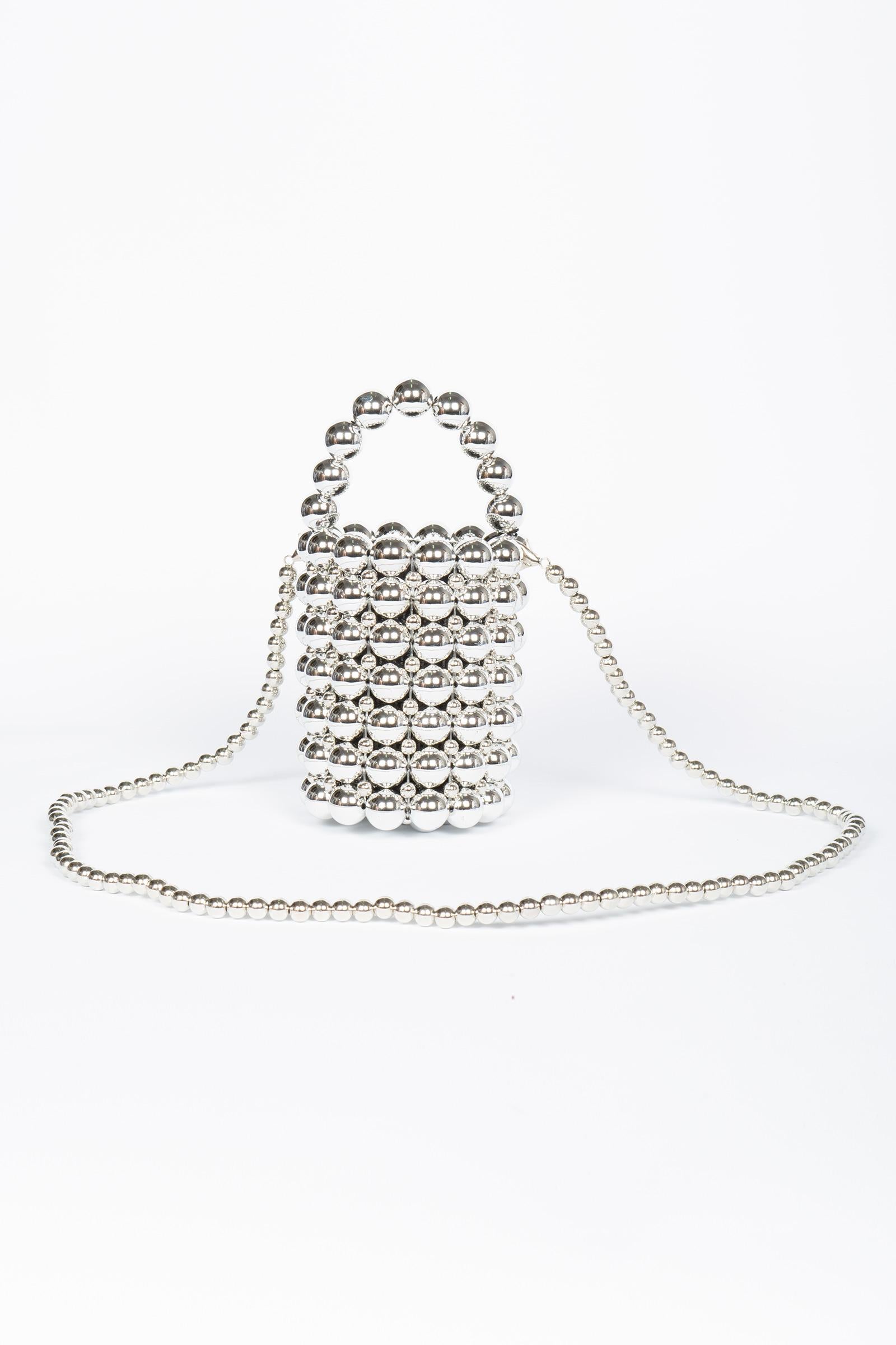 mini bucket con perle BPEARLS SILVER MIRIAM STELLA 
