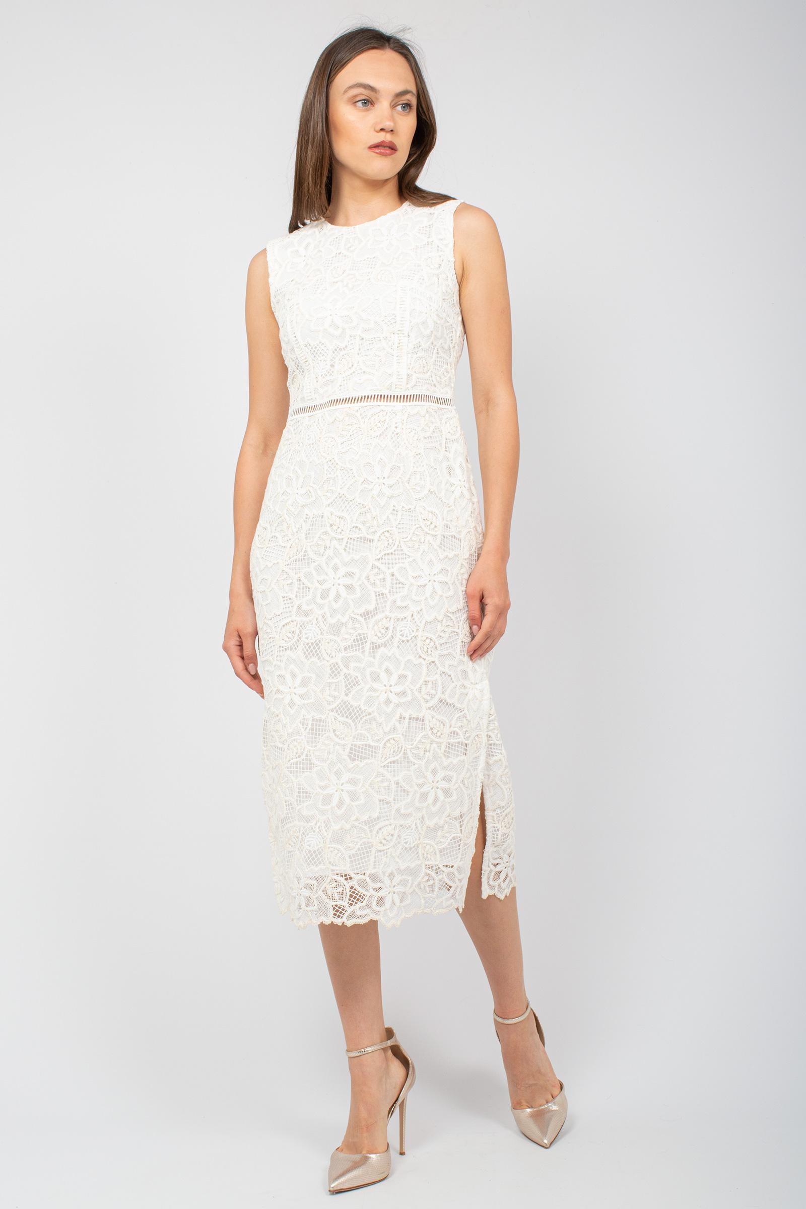 abito a tubino in pizzo D46EQ046EN4 MF301 ERMANNO - ERMANNO SCERVINO 