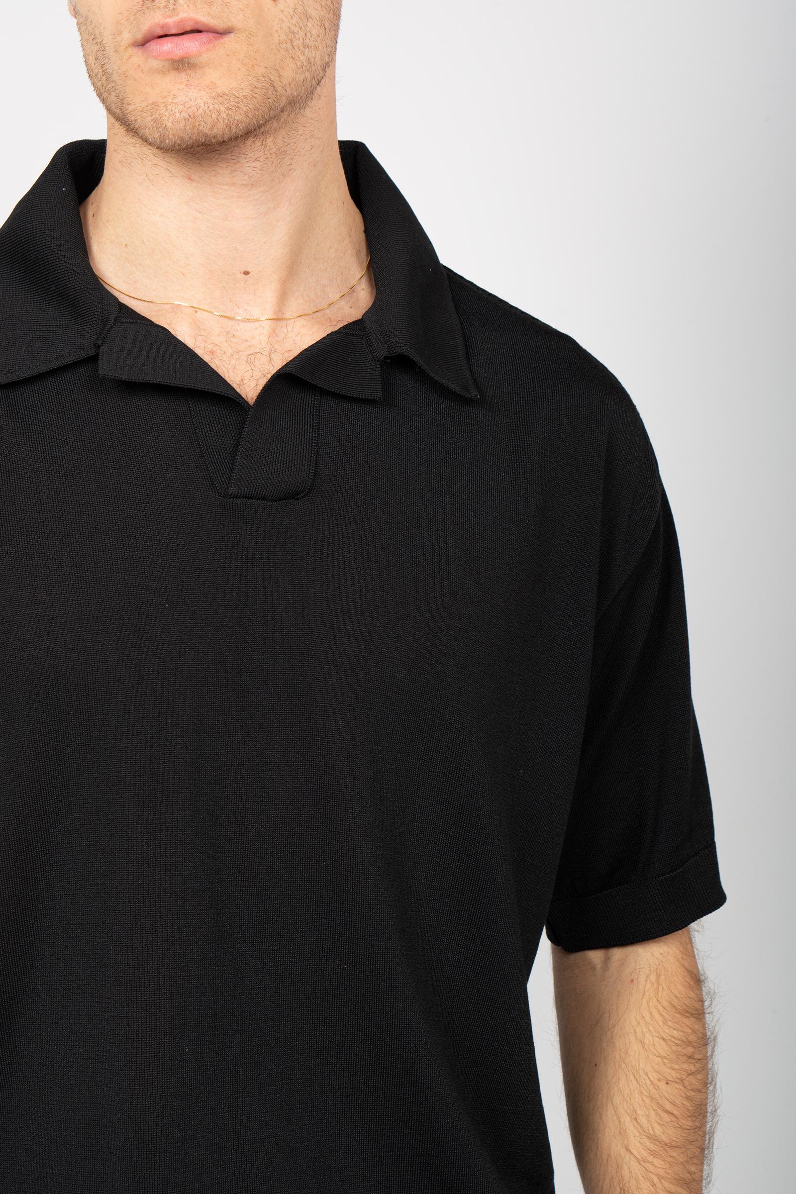 polo oversize in cotone e viscosa AFU01 03D ATOMO FACTORY 