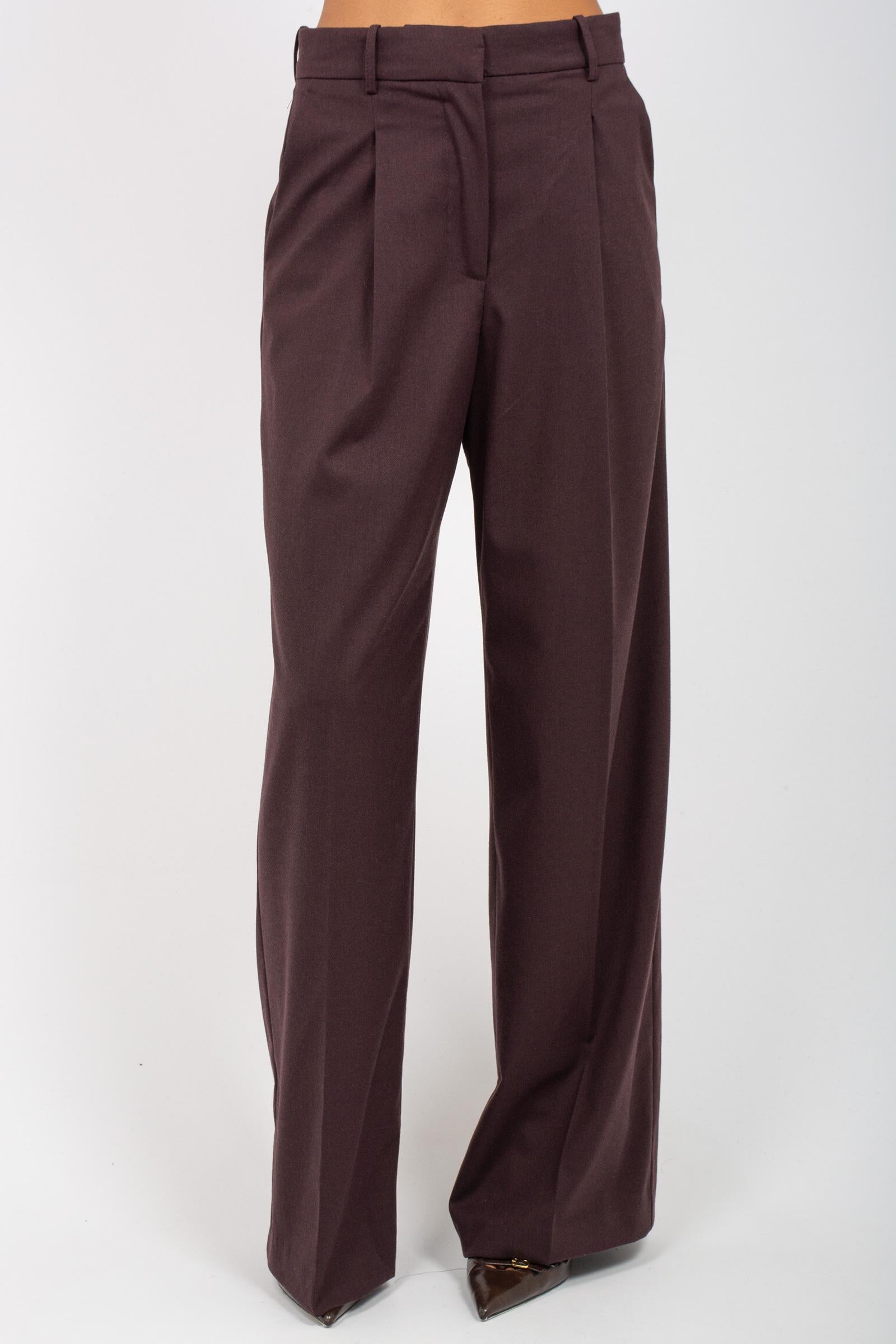 pantalone con pince in misto viscosa P1P01 0307 JACQUEUR 