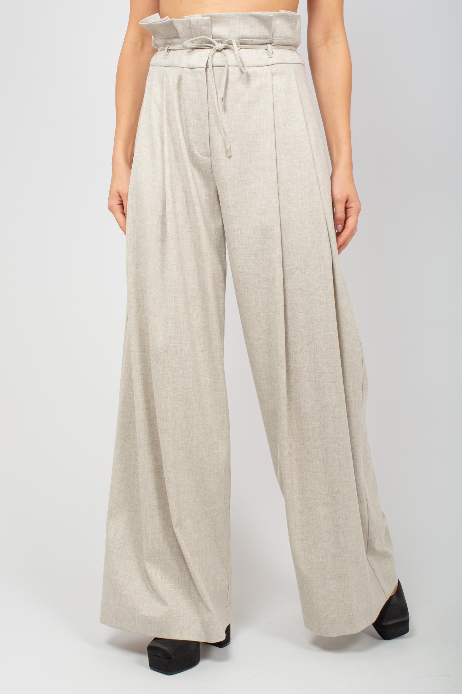 pantalone con coulisse in flanella 61761 7 D.EXTERIOR 