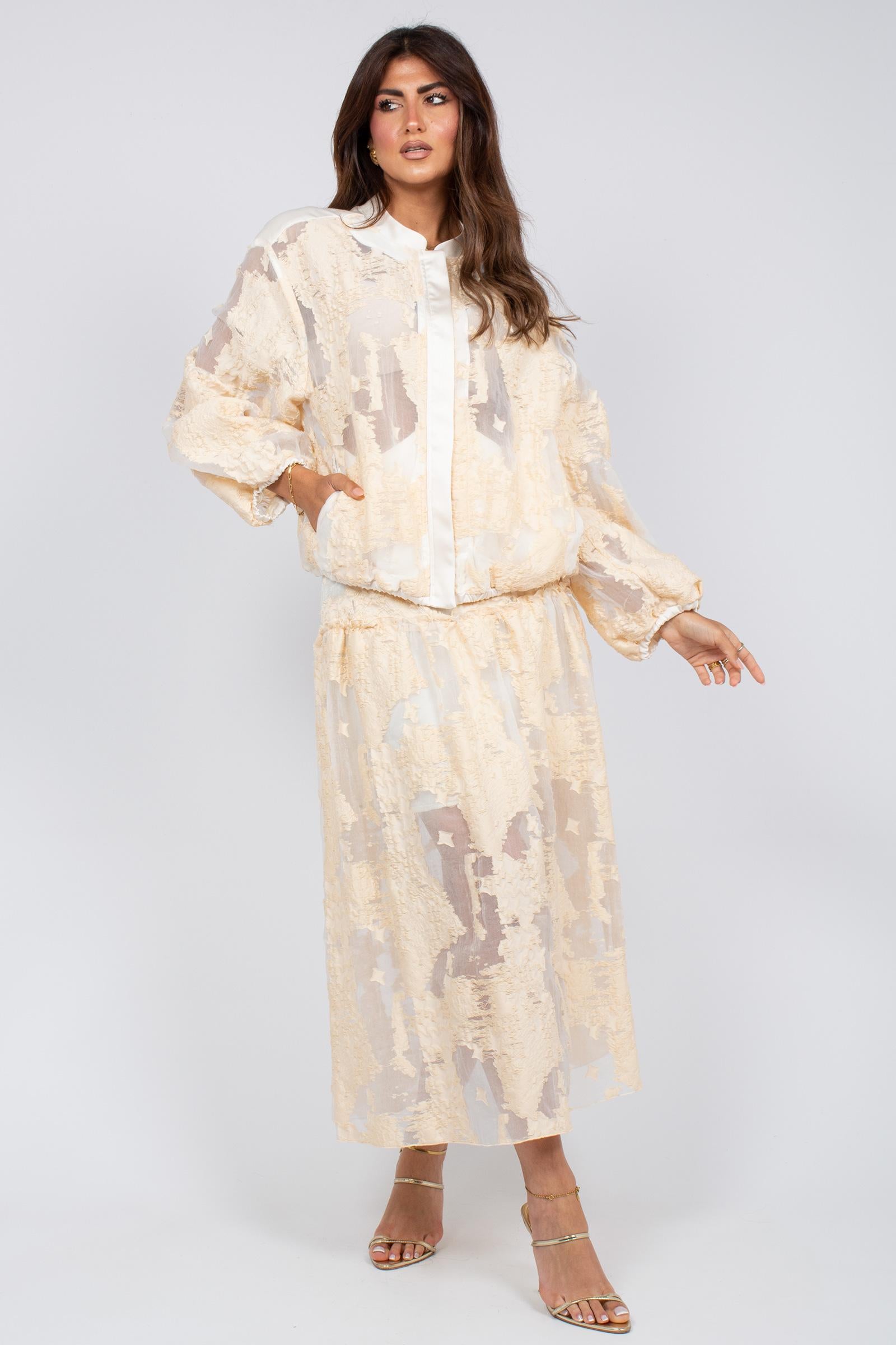 gonna longuette in jacquard VINNY388 1390 HANAMI D'OR 