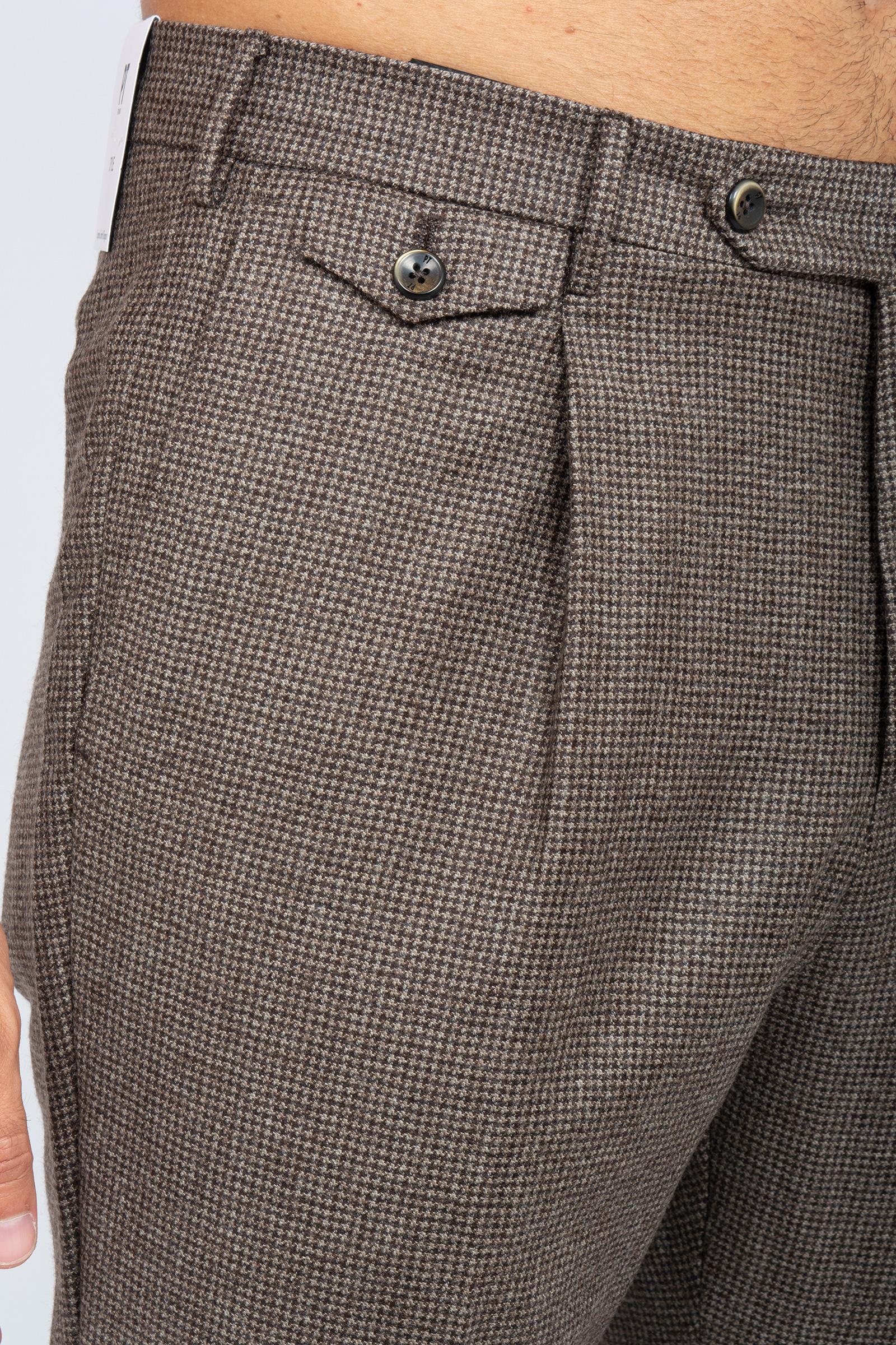 pantalone in lana check &#39;gentlemen&#39; COGF11ZP0CL1 MA240150 PT TORINO 