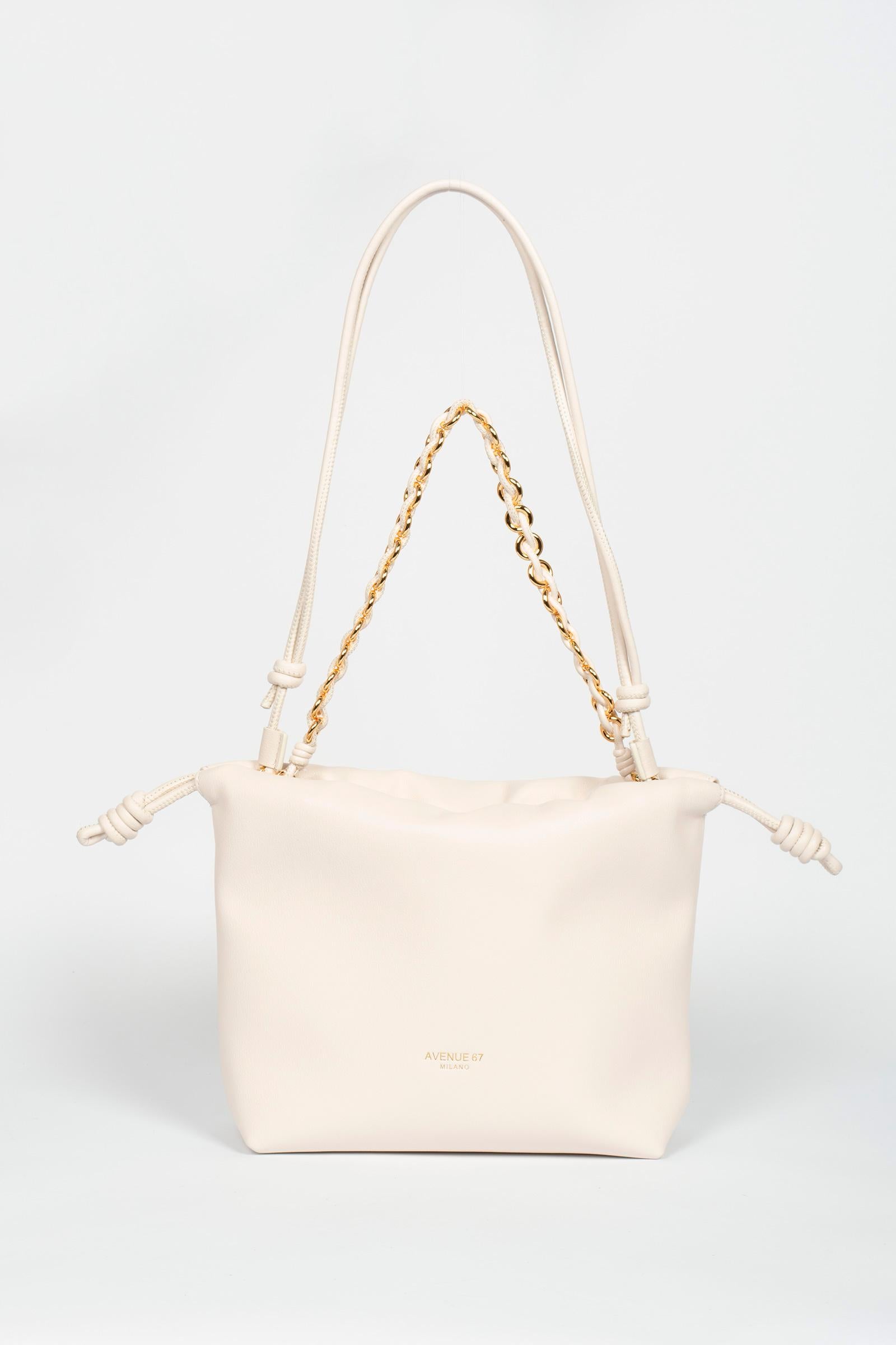 pounch con catena in nappa 'cynthia' CYNTHIASAUVAGE BURRO AVENUE 67 