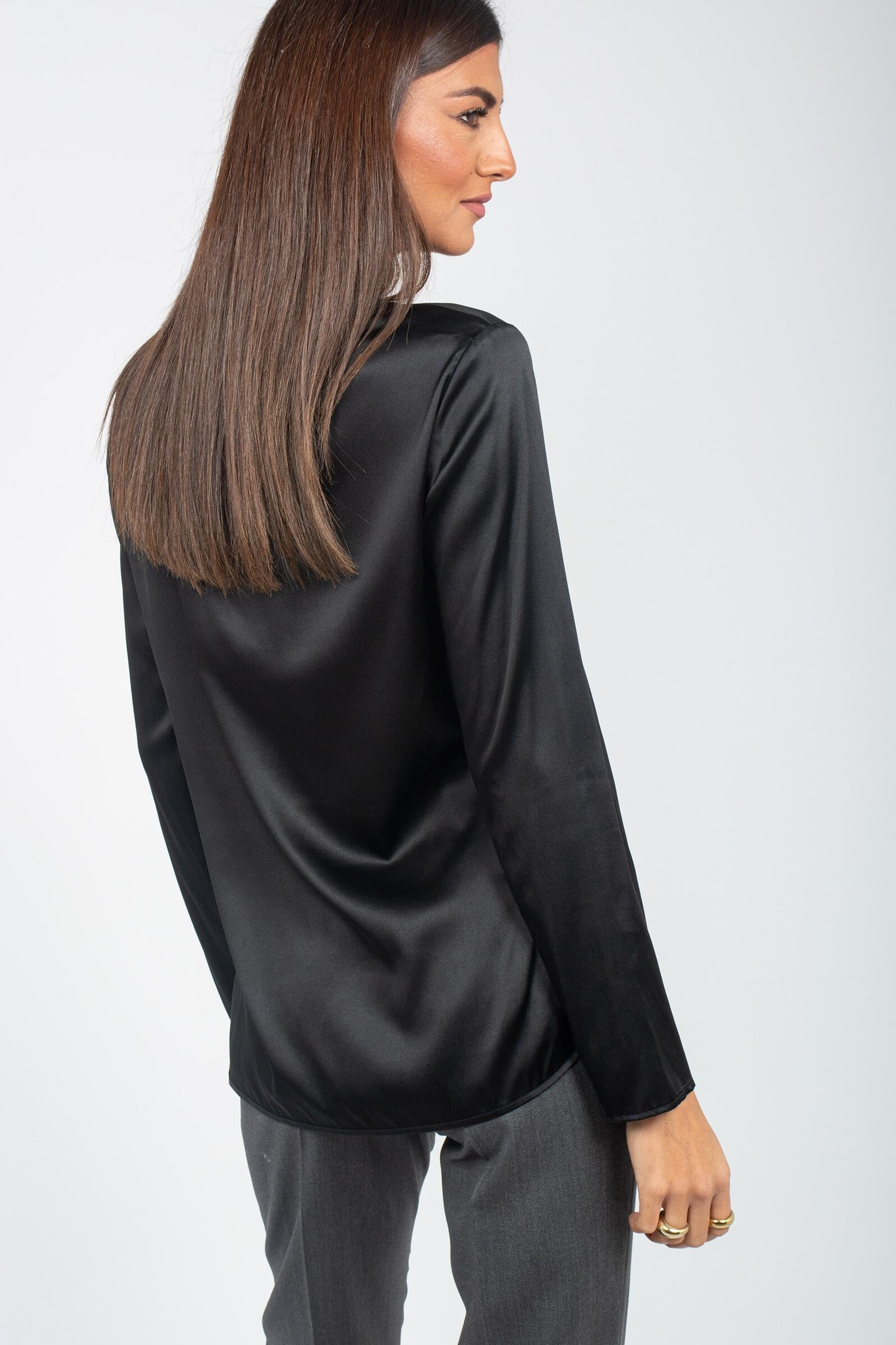 T-shirt manica lunga in seta 'moldava' 2526196018000 003 MM - MAX MARA 