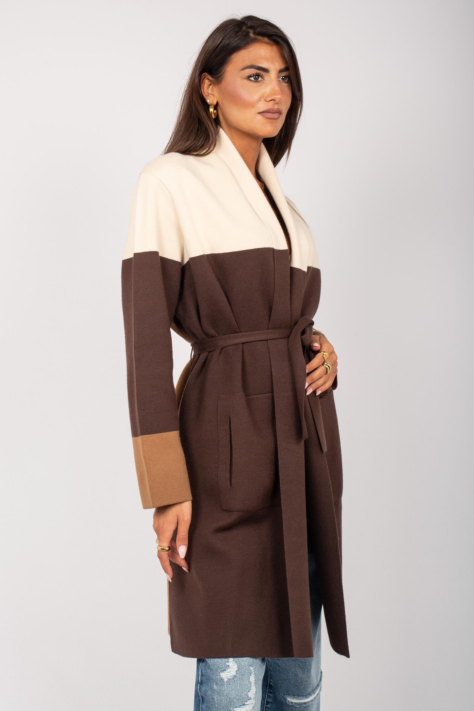 cardigan colorblock in misto viscosa M212J004943N B1 DIANA GALLESI 