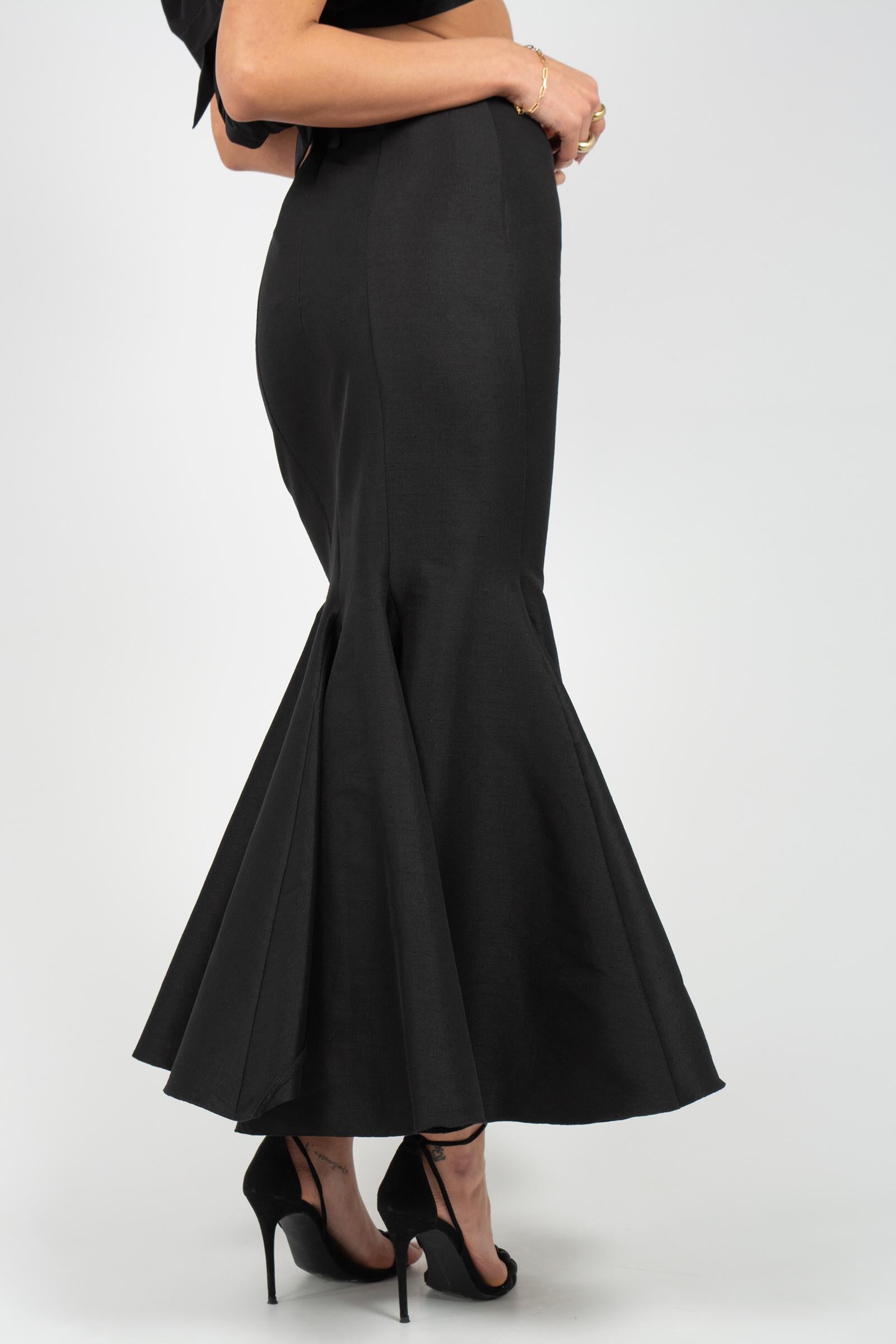 gonna svasata in shantung GO3554ART16152 BLACK ACTUALEE 