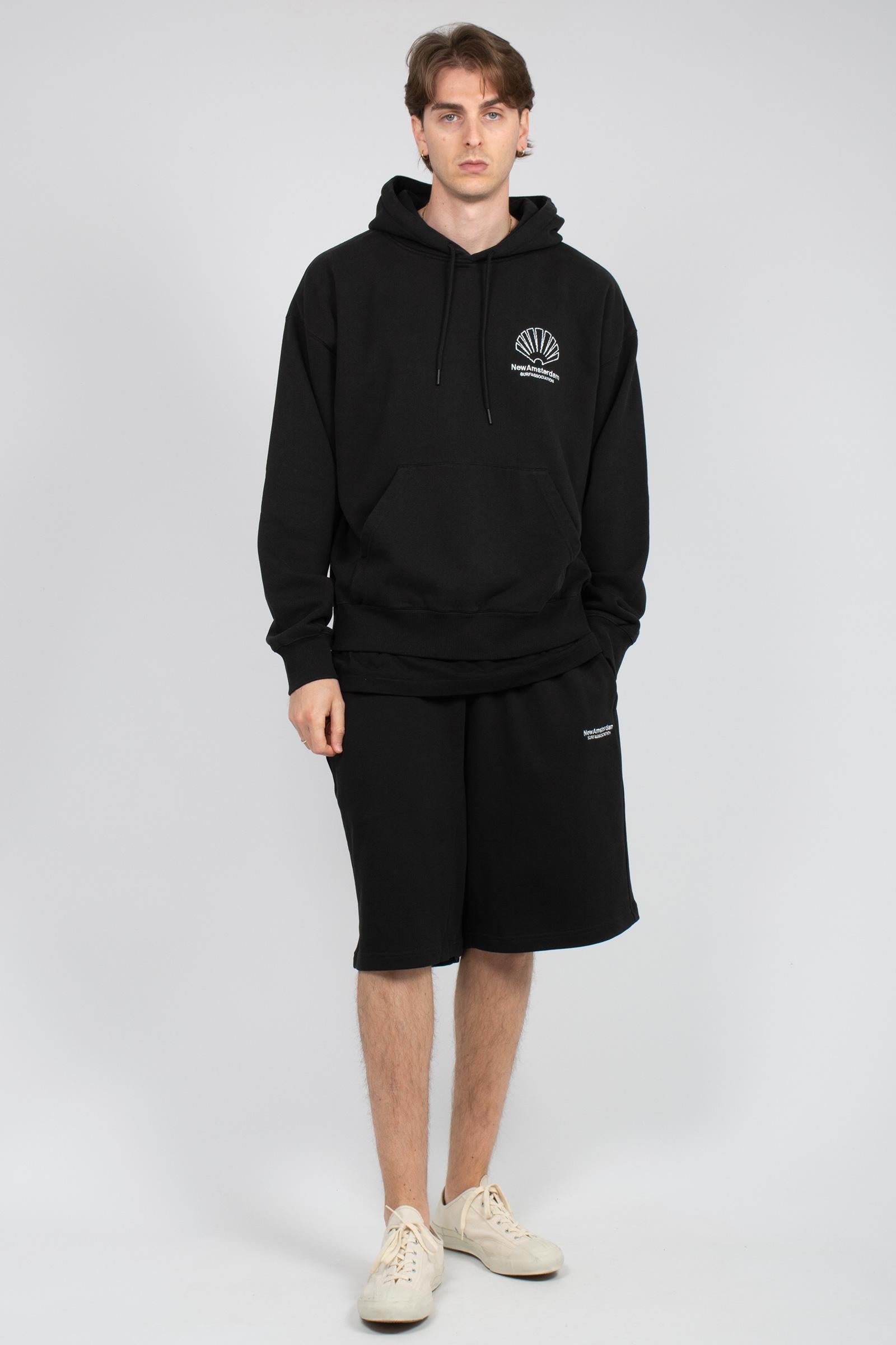short in felpa con logo 2601049003 BLK NEW AMSTERDAM 