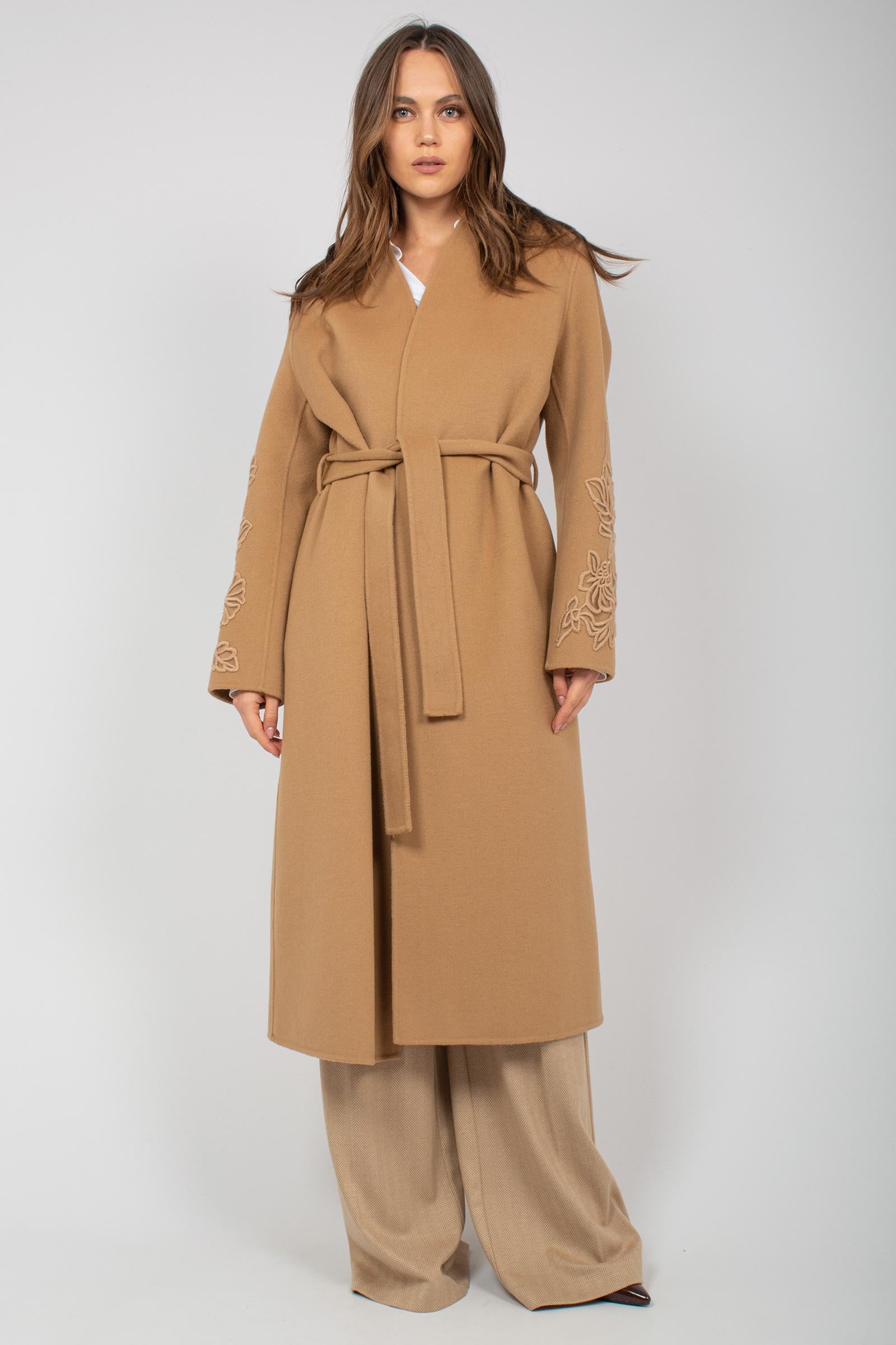 cappotto in panno di lana con ricamo D066EY2 00007 ERMANNO - ERMANNO SCERVINO 