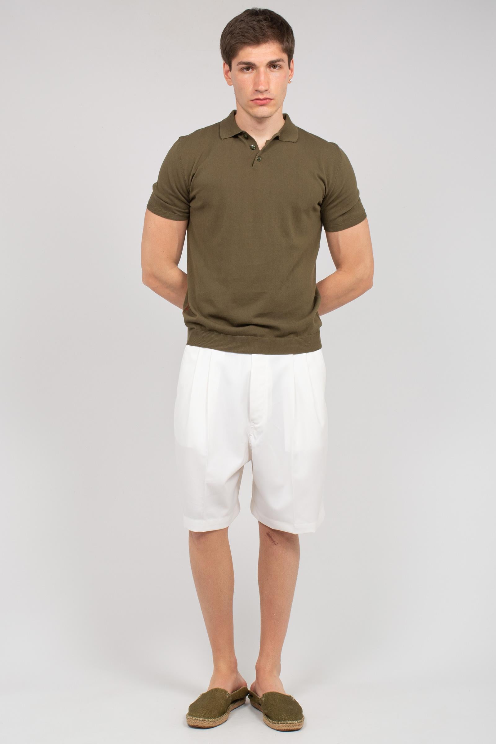 jogger corto in misto cotone 'ryo' RYOSMP26 BIANCO BE ABLE 