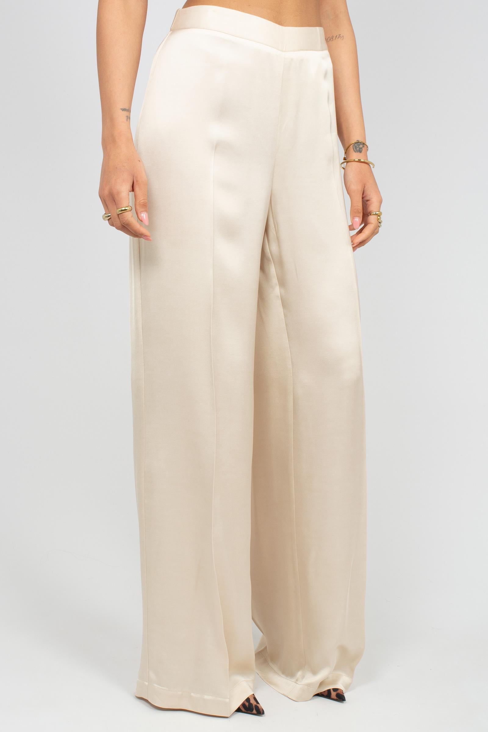 pantalone dritto in raso di viscosa VERBEN382 1394 HANAMI D'OR 