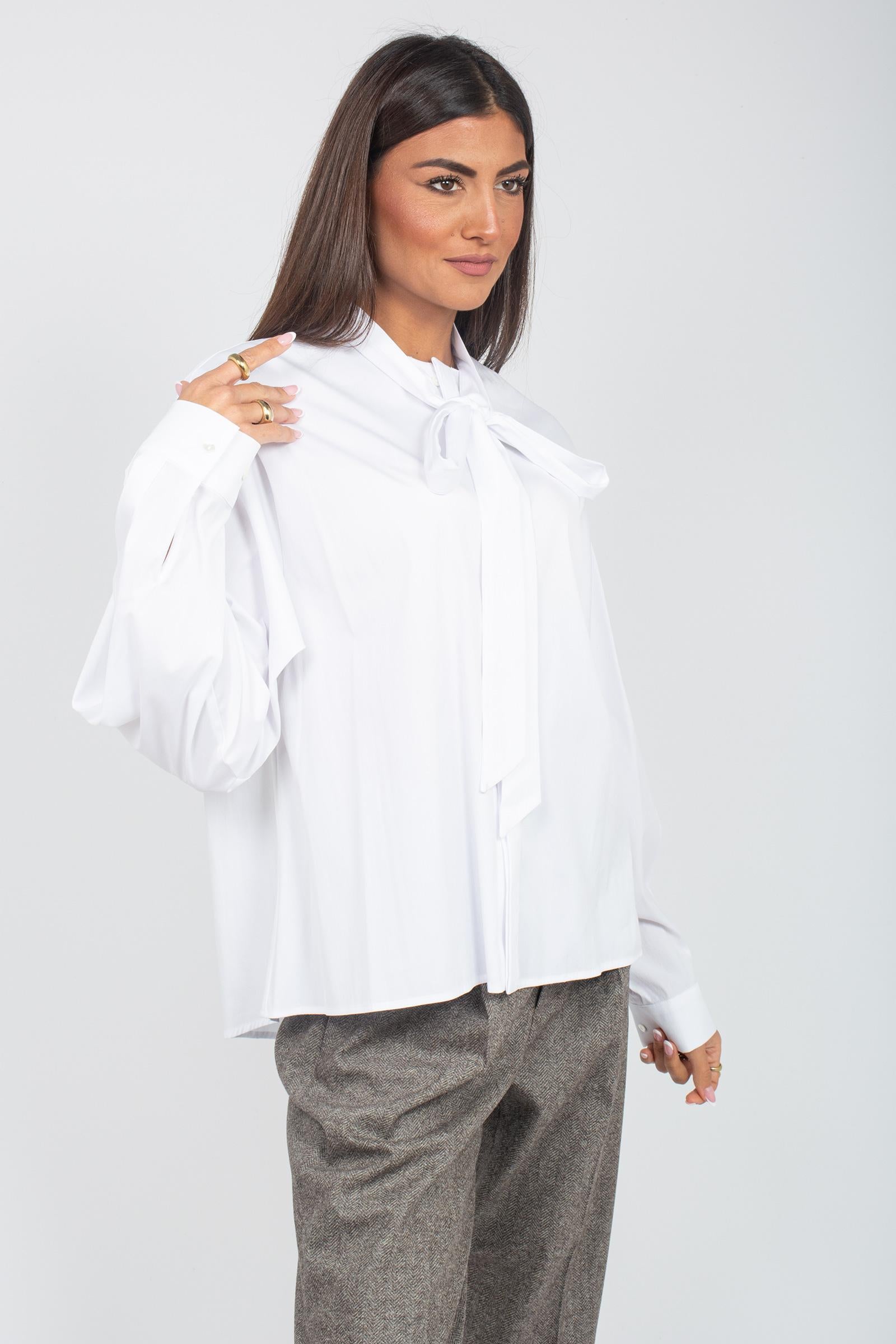 camicia oversize in cotone 'antimonio' ANTIMONIODD04 BIANCO DOUUOD 