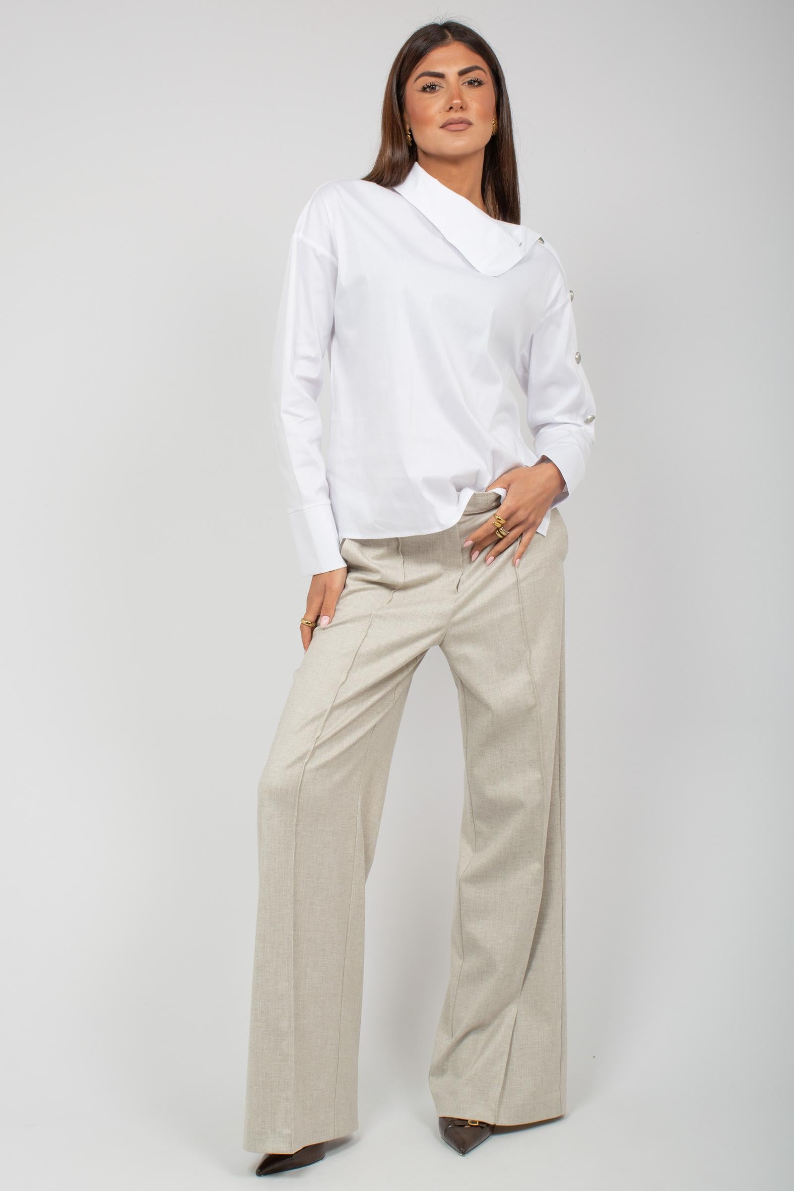 camicia con bottoni in popeline 61731 1 D.EXTERIOR 