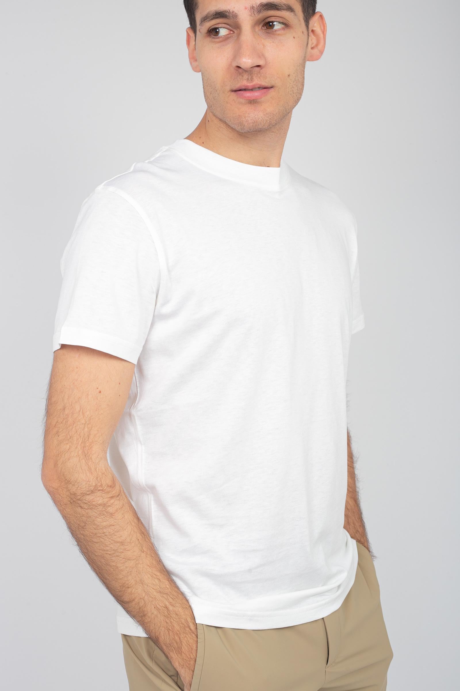 t-shirt in cotone e seta TL5STM050LEL 01CD0010 PT TORINO 