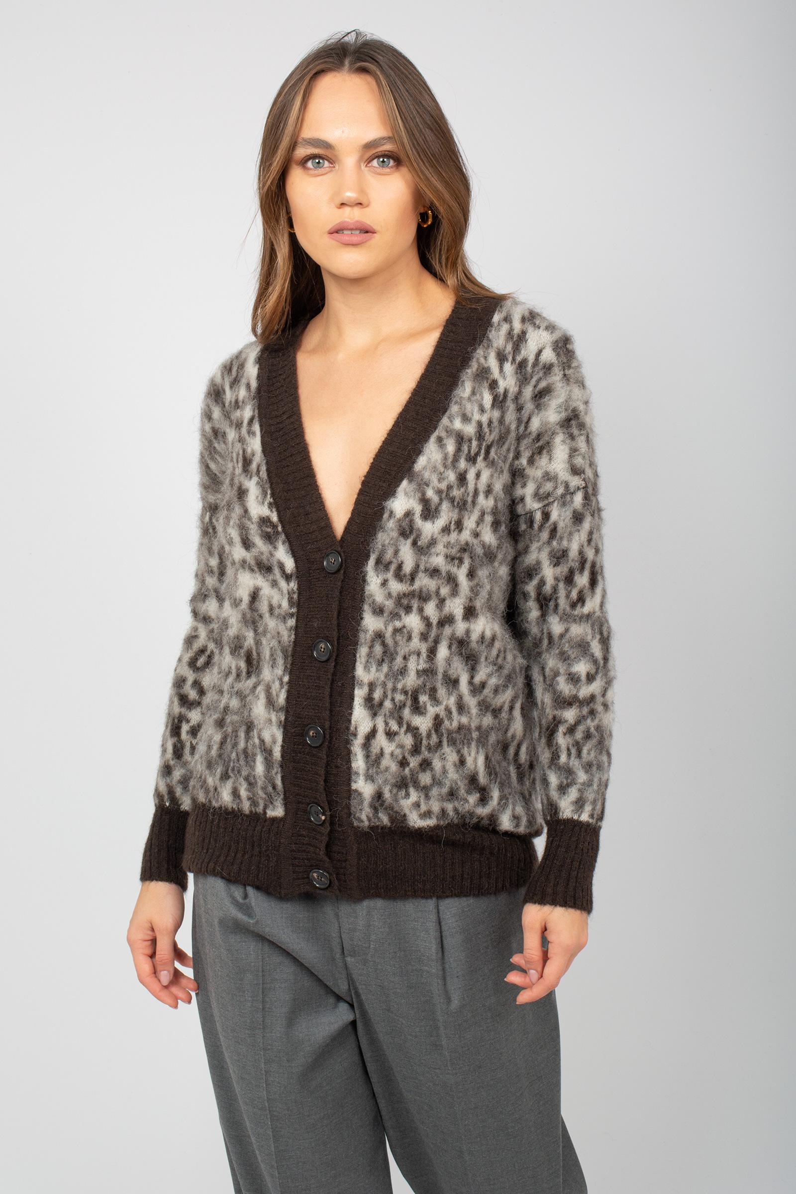 cardigan animalier in misto alpaca 61272 20 D.EXTERIOR 