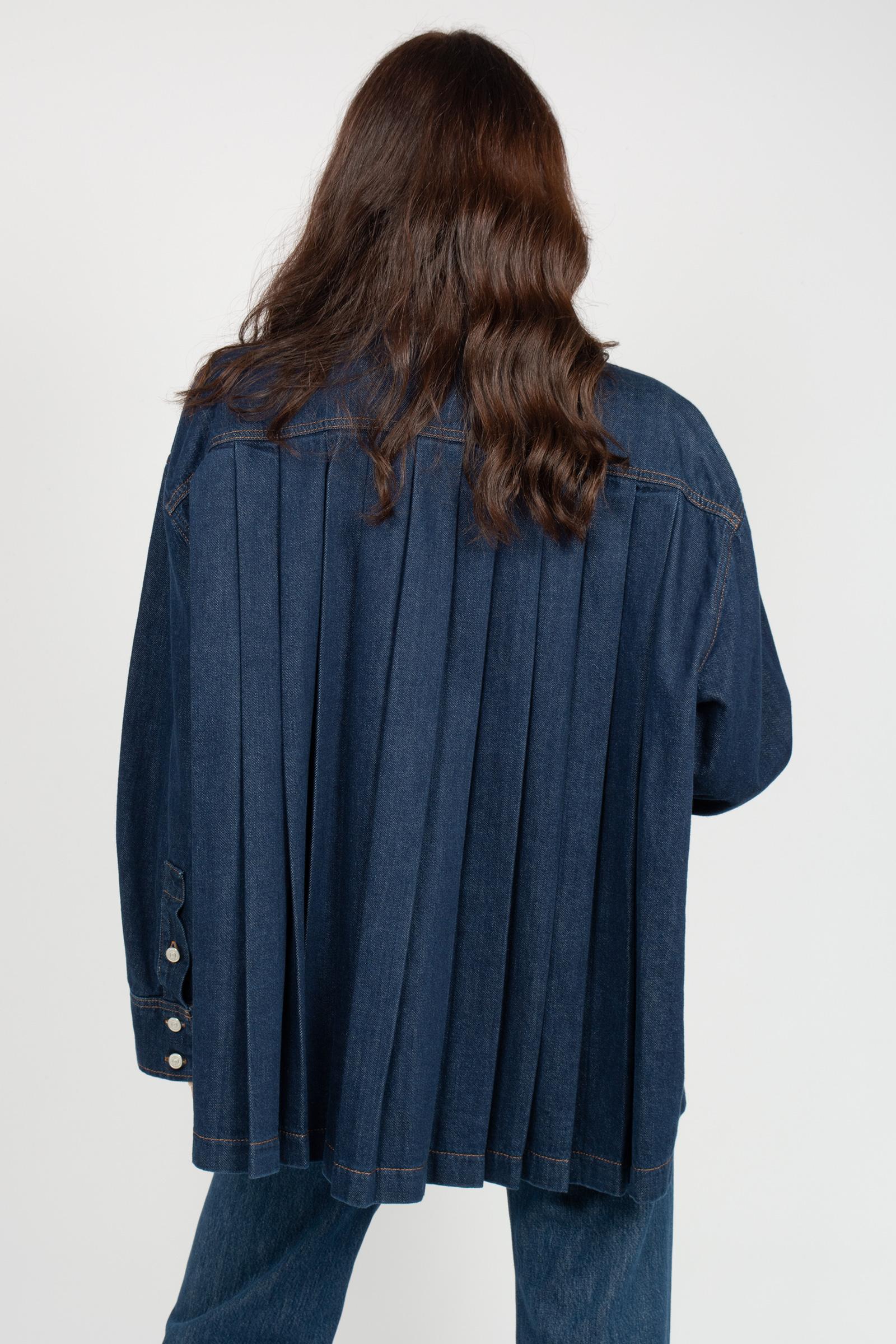 camicia in denim pleated 7UZ10555 FRANKLIN 7 FOR ALL MANKIND 