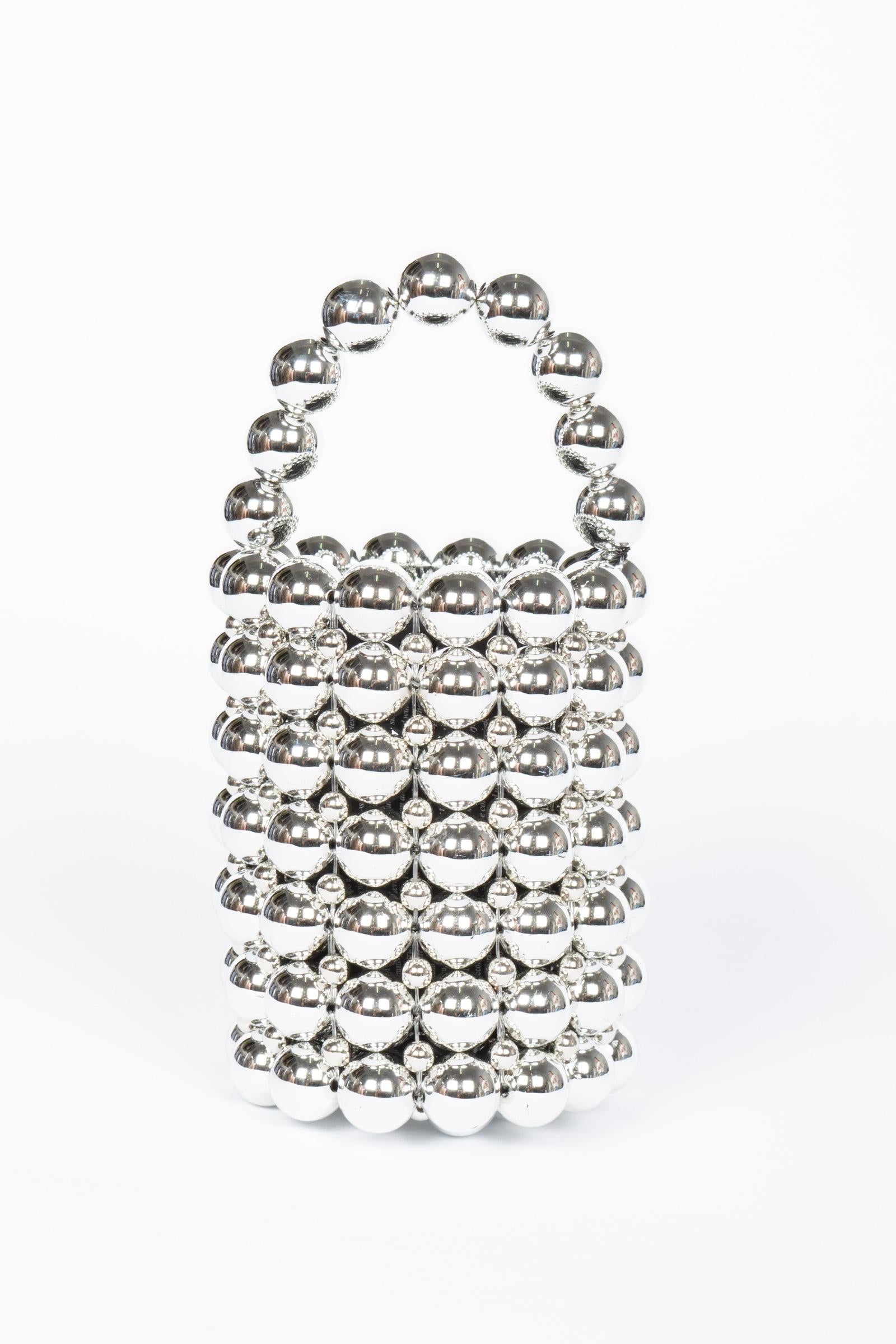 mini bucket con perle BPEARLS SILVER MIRIAM STELLA 