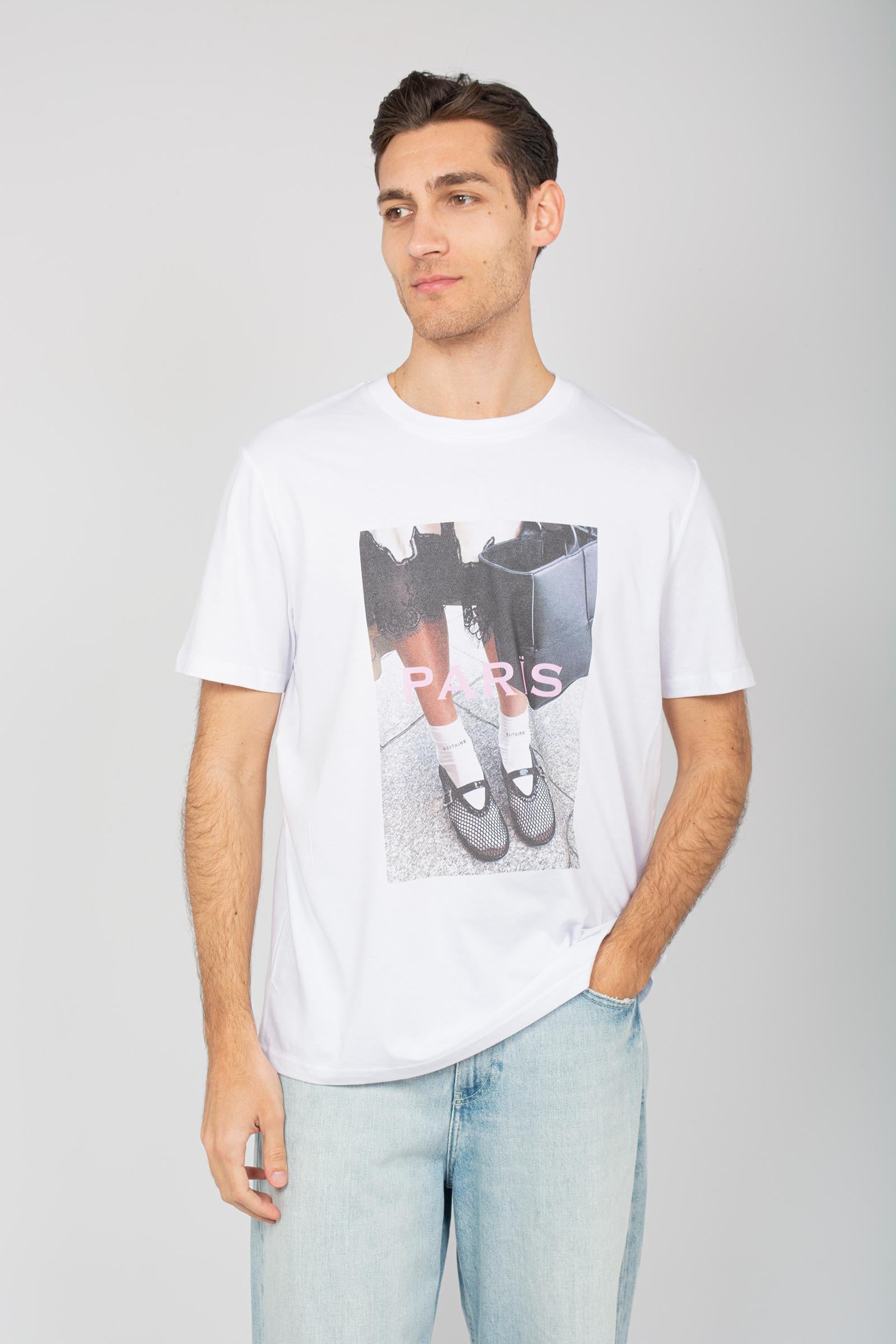 t-shirt in cotone con stampa icon UTEE845ICON WHT ELITE 
