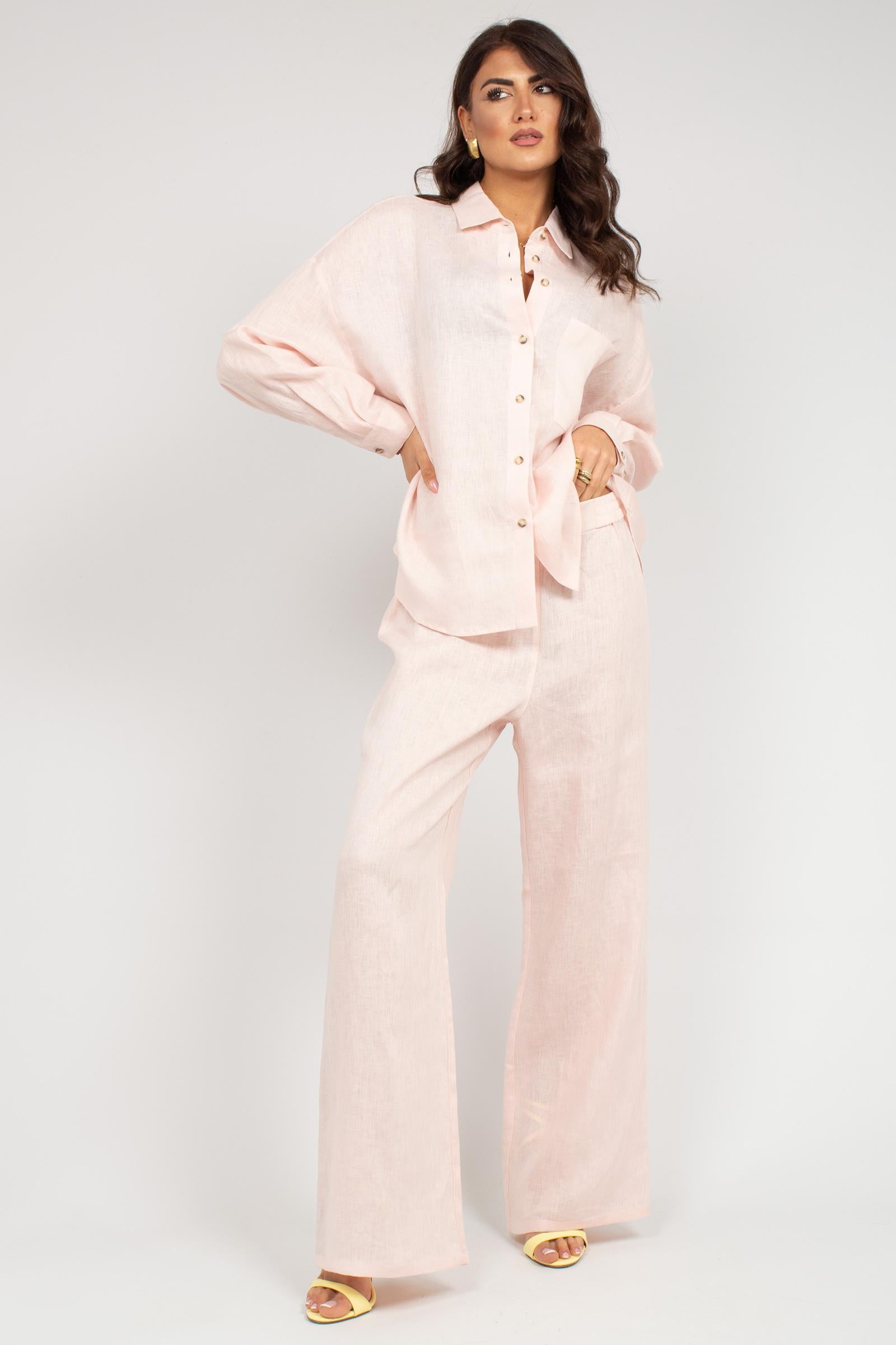 pantalone in lino P017R008955N 06 DIANA GALLESI 