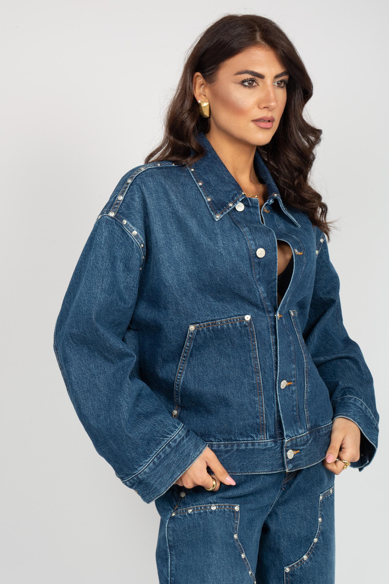 giacca con dettagli carpenter 7UJ80066 LEBLUE 7 FOR ALL MANKIND 