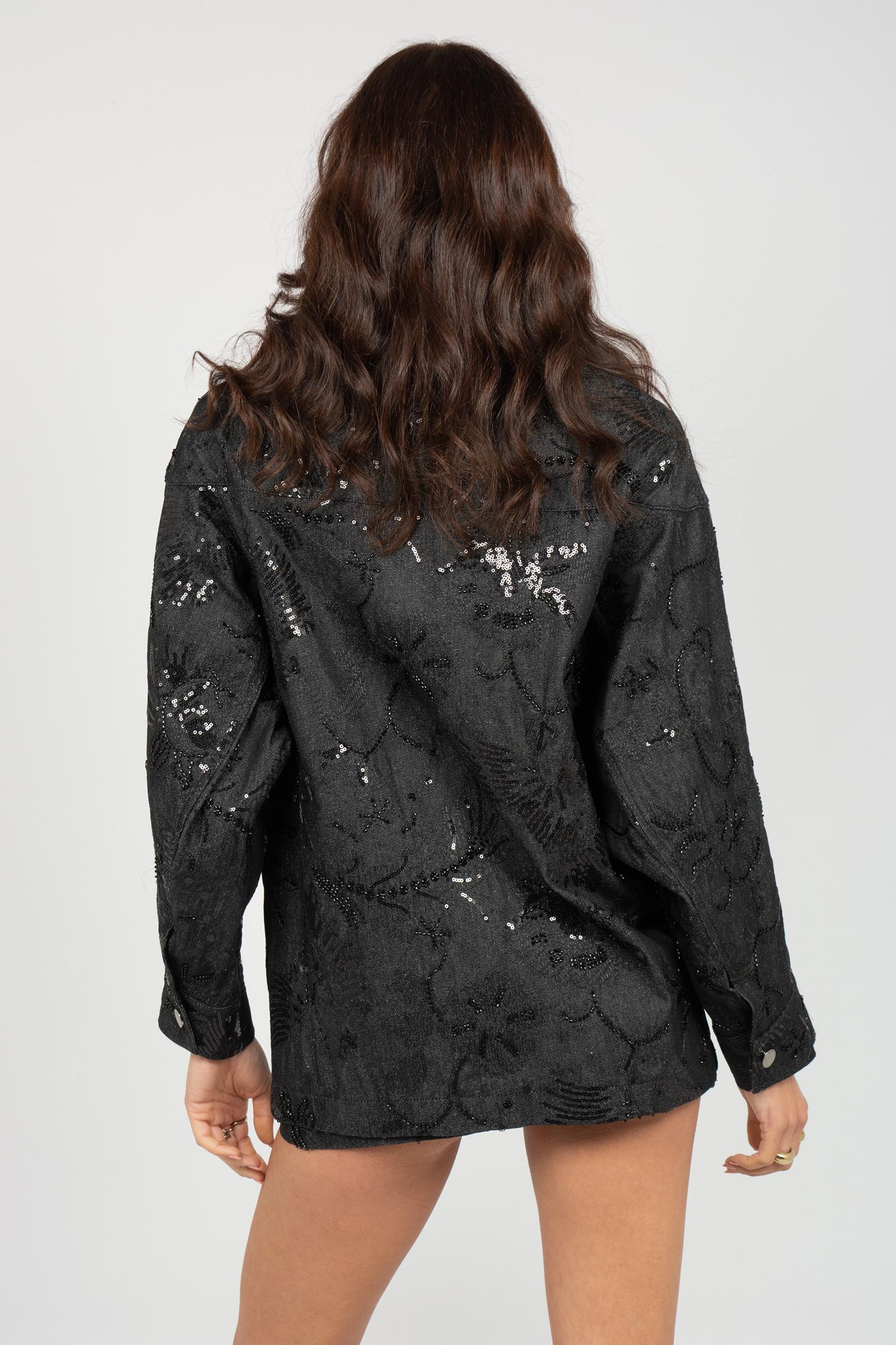 giacca in denim ricamato S26JK02 FN18 WEILI ZHENG 