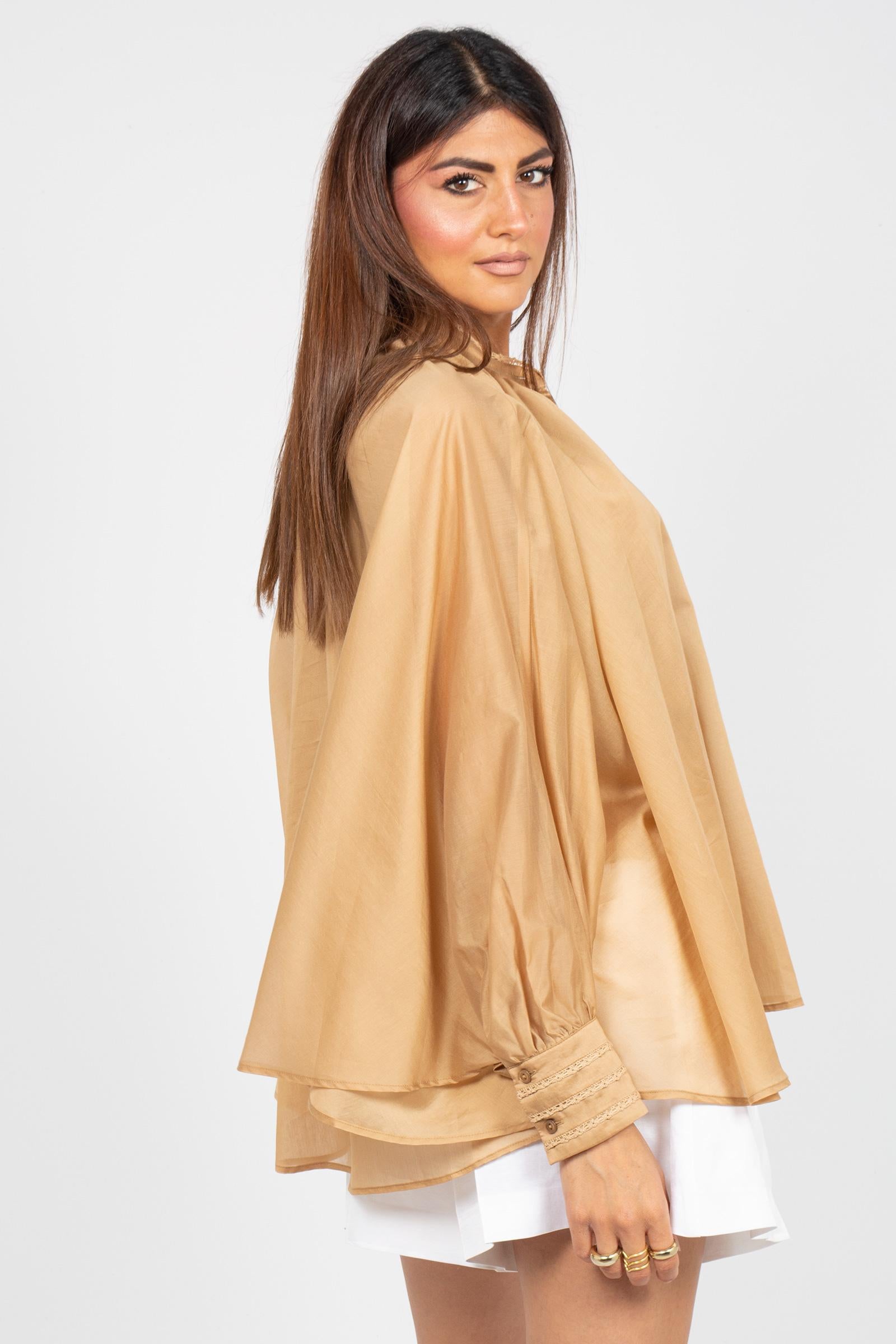 blusa oversize in voile di cotone D48EK066E39 00019 ERMANNO - ERMANNO SCERVINO 