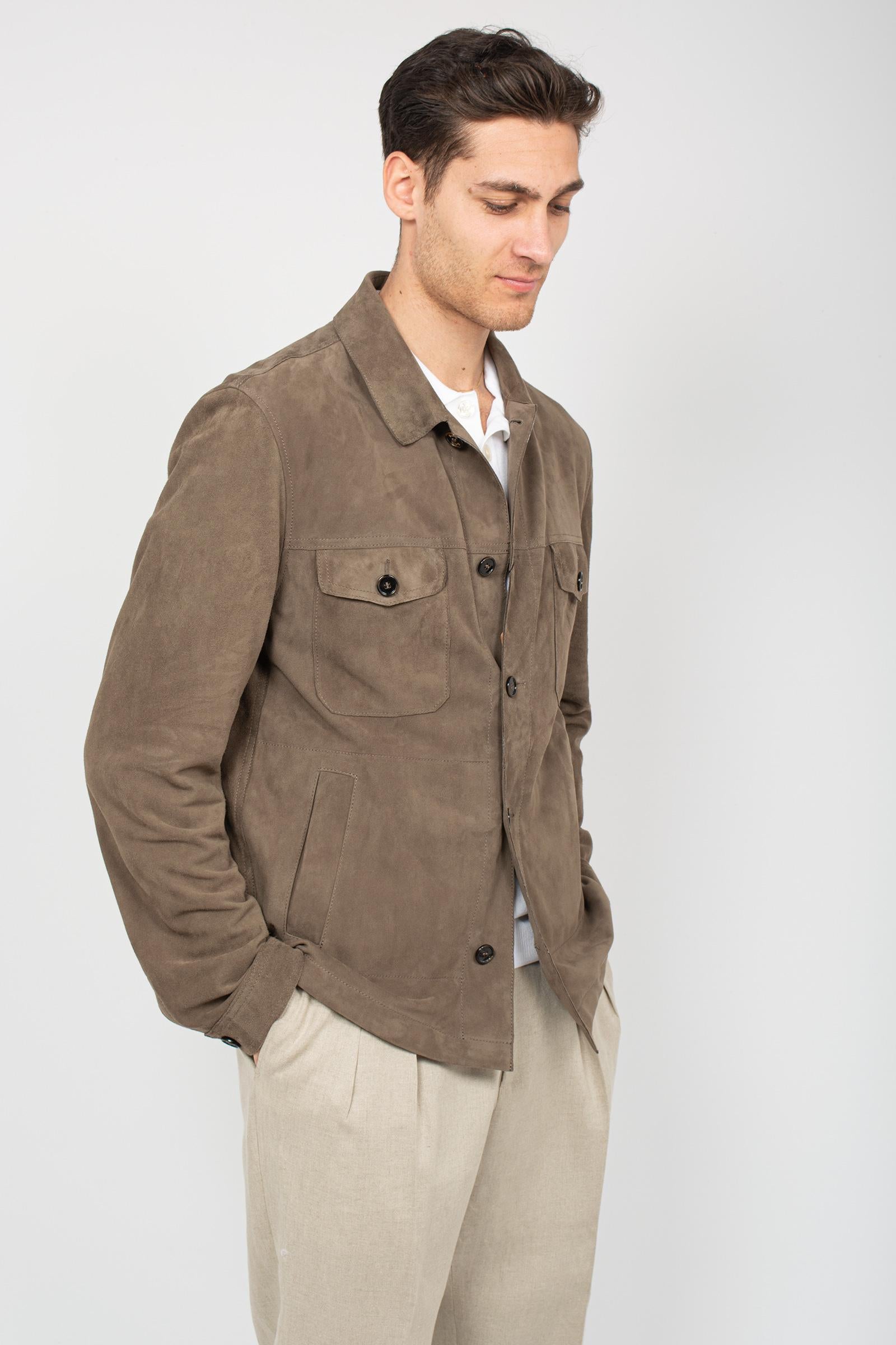 giacca in suede 30001526SUEDE SLATEGREY HCR 