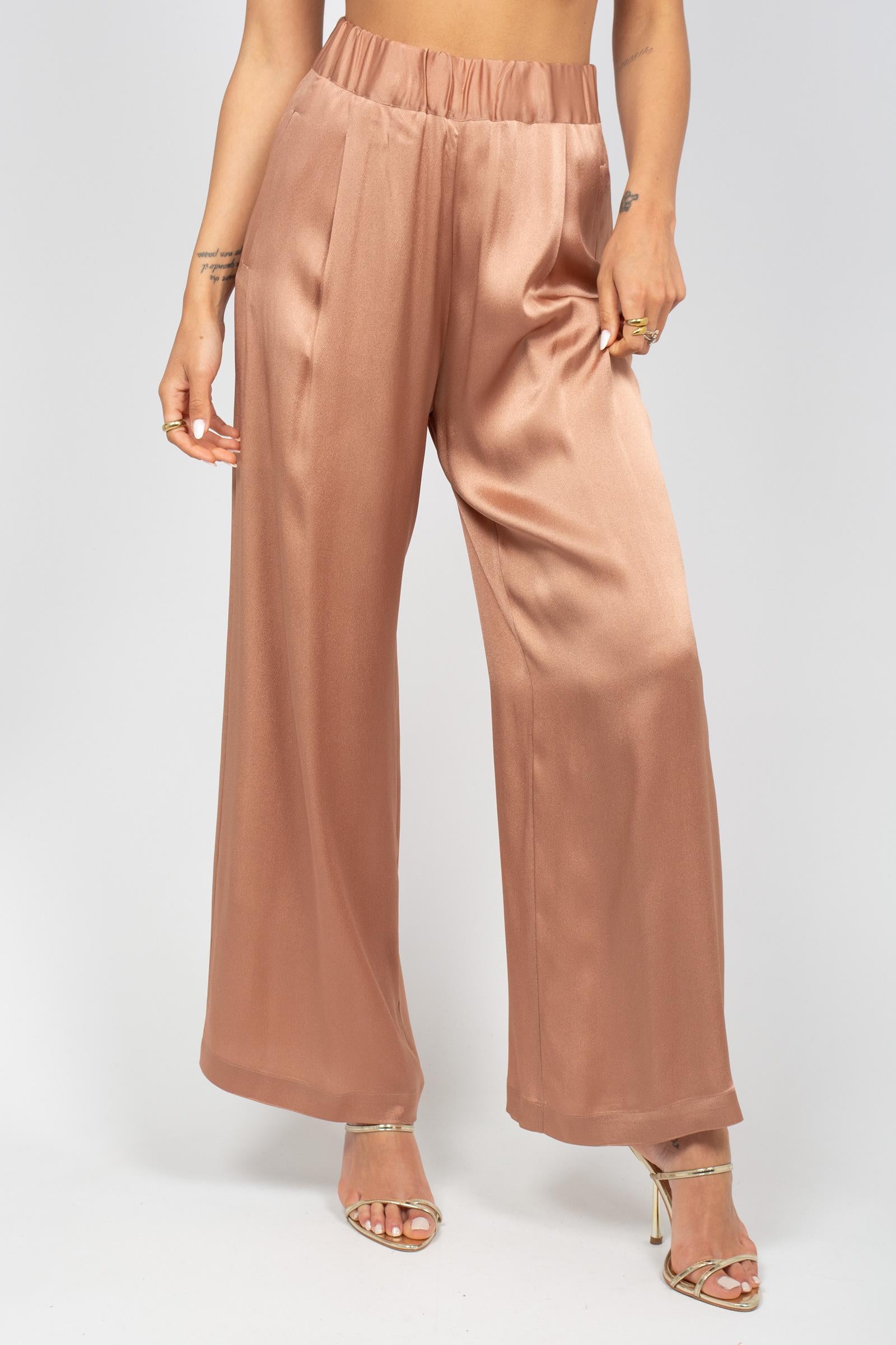 pantalone in raso 'jhonny' Y6SM35 E34 SEMICOUTURE 