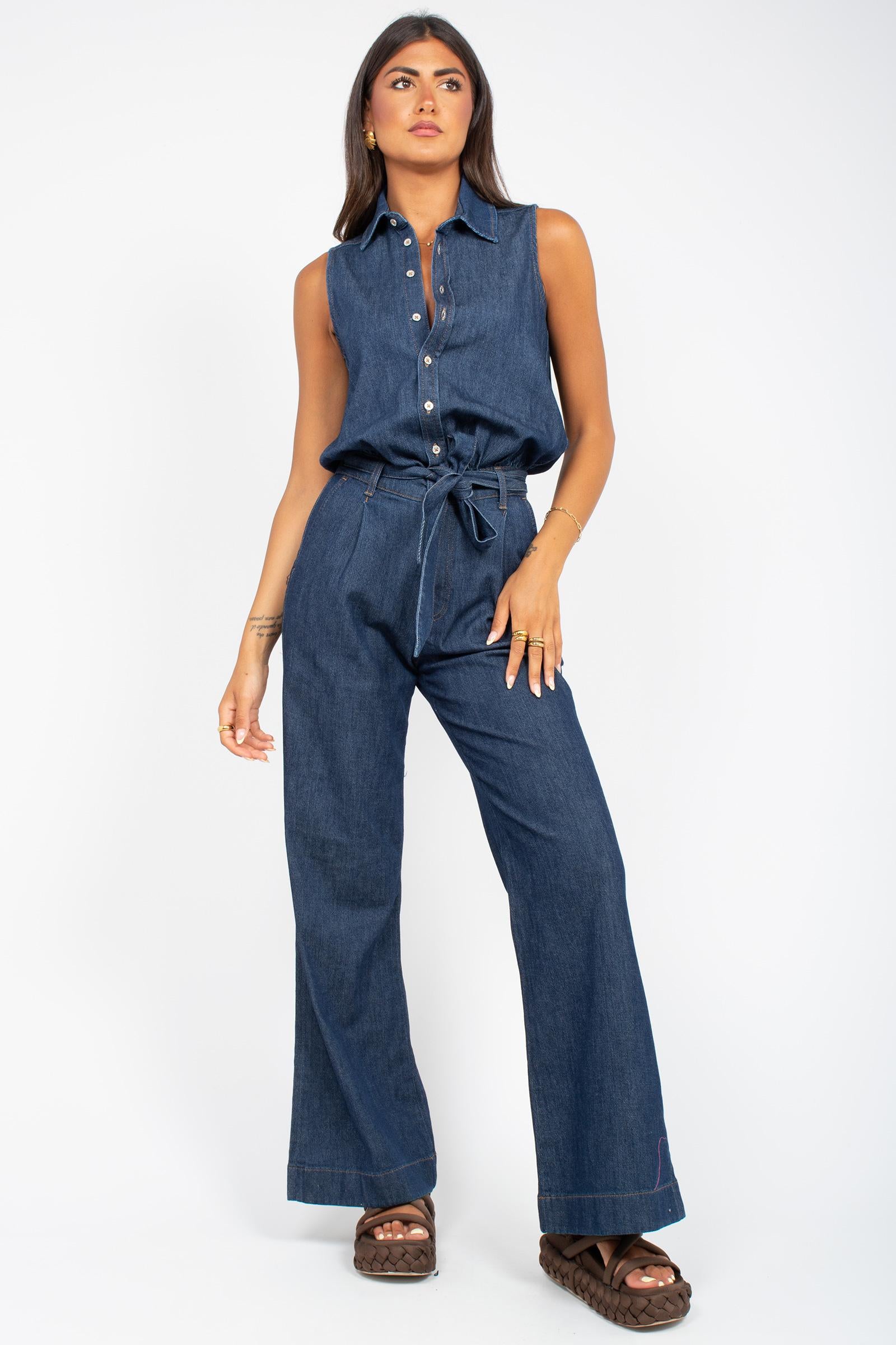tuta in denim 'halona' 7UL50R710 1A9 7 FOR ALL MANKIND 